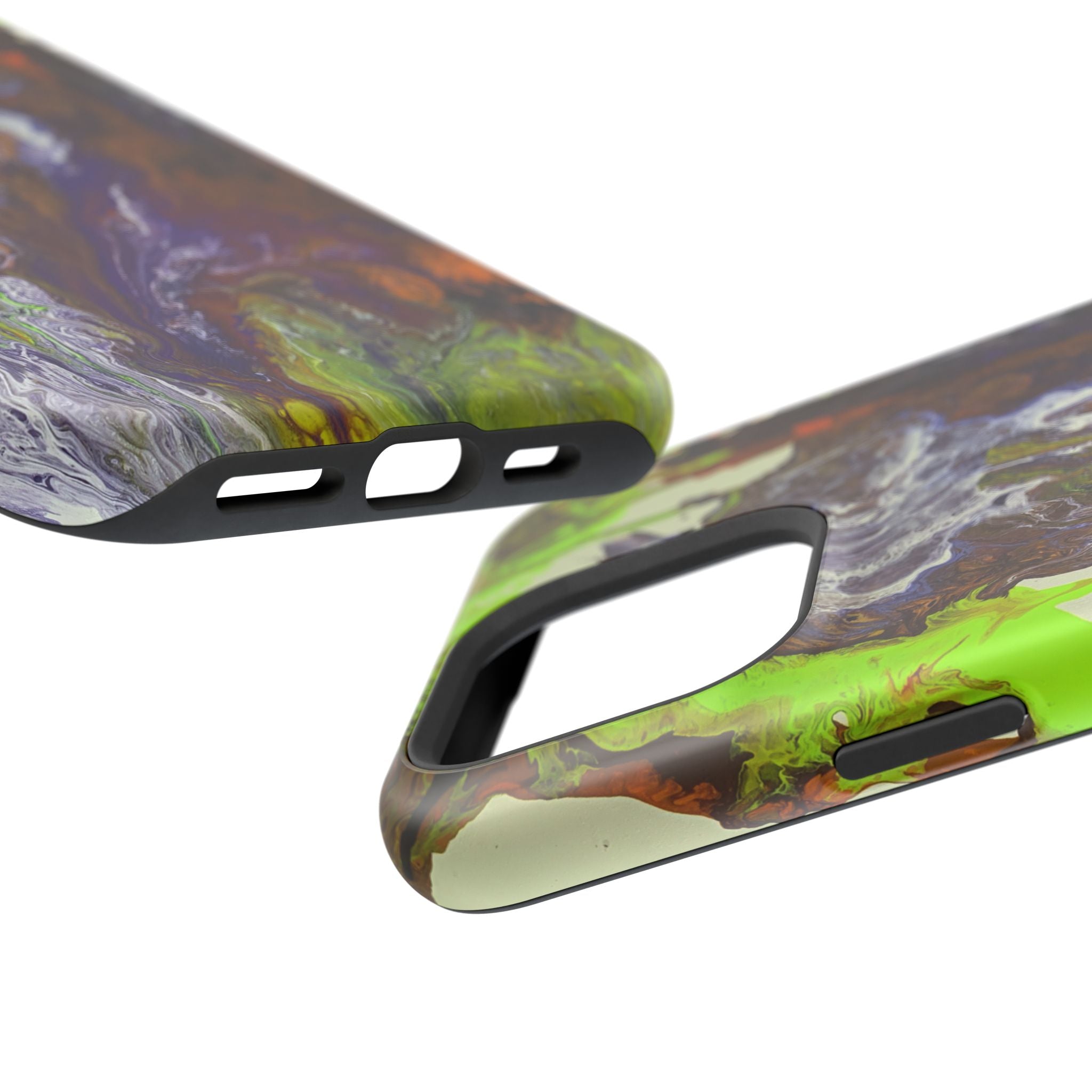 Aurora Bloom X MagSafe iPhone Case – Abstract Art Design, Shockproof for iPhone 14–17 Pro & Pro Max