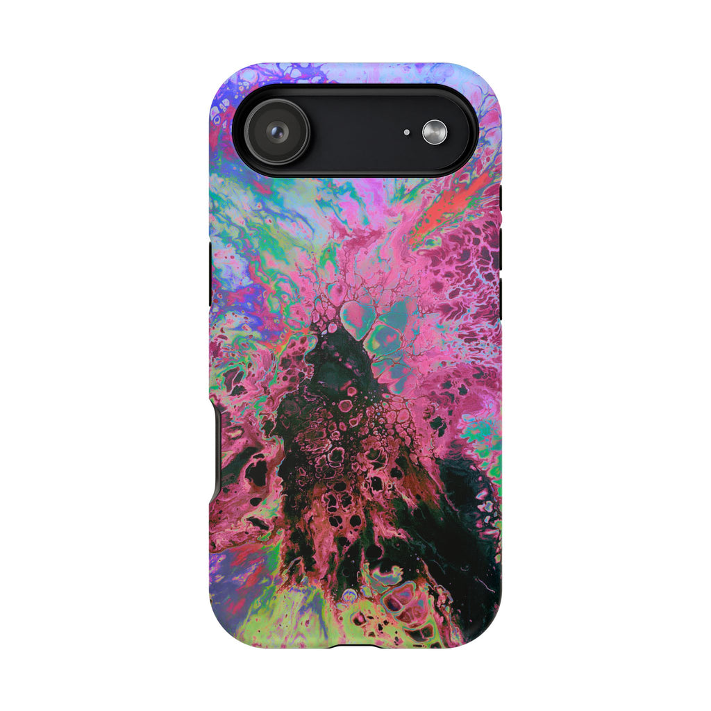 Quantum Bloom Collapse MagSafe iPhone Case – Abstract Art Design, Shockproof for iPhone 14–17 Pro & Pro Max