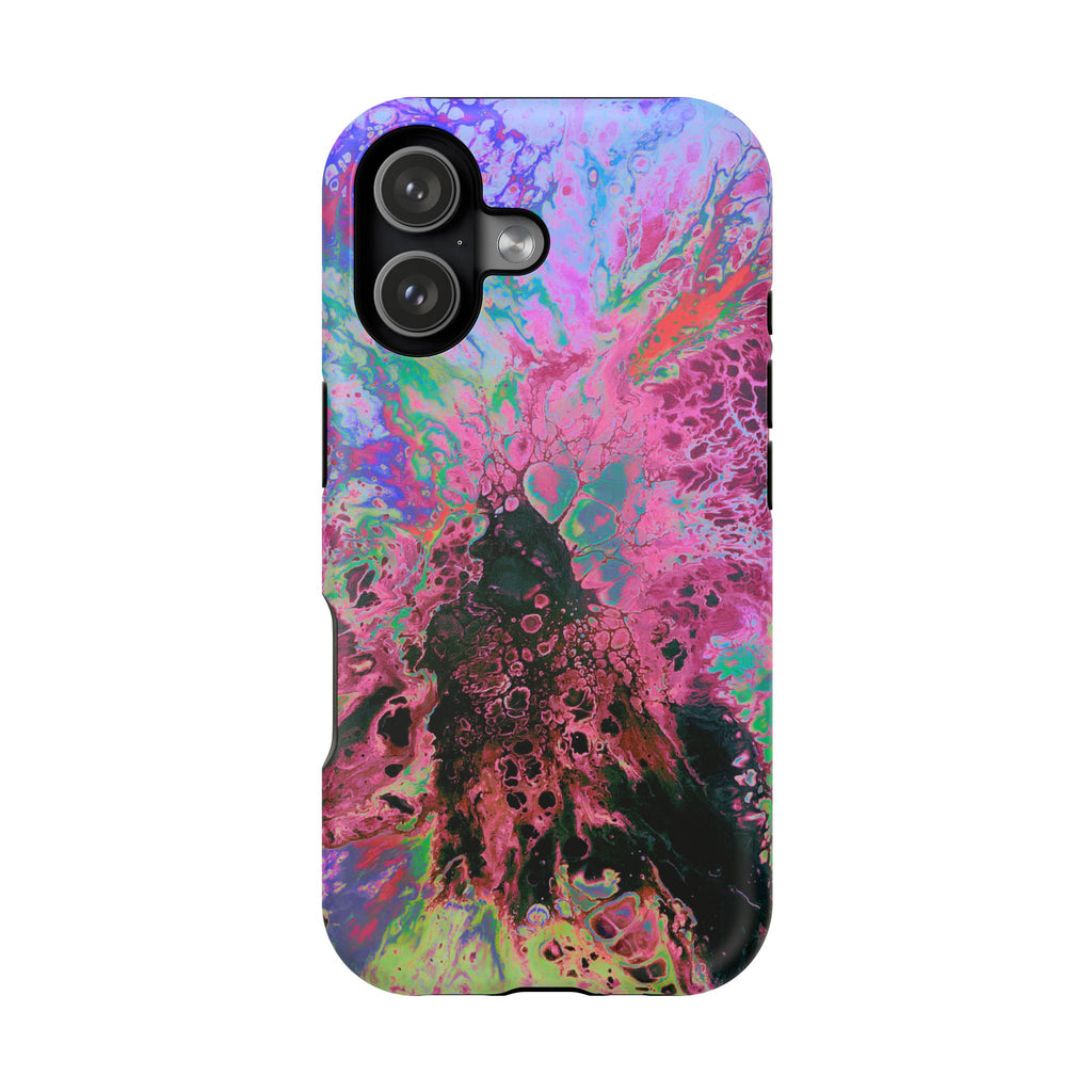 Quantum Bloom Collapse MagSafe iPhone Case – Abstract Art Design, Shockproof for iPhone 14–17 Pro & Pro Max