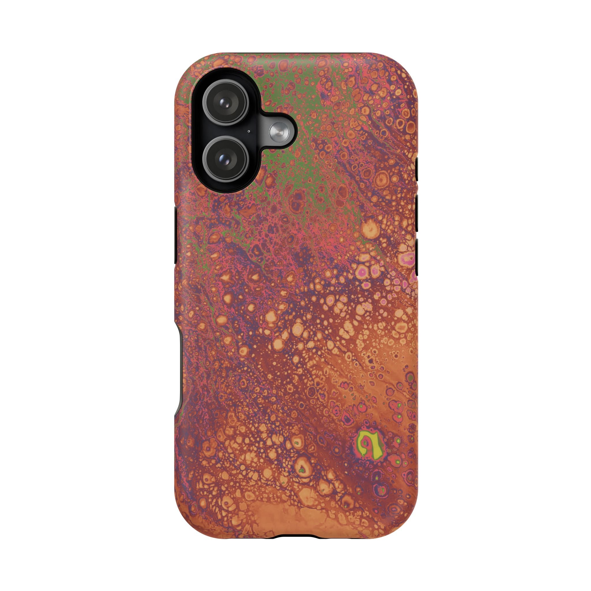 Amber Surge MagSafe iPhone Case – Abstract Art Design, Shockproof for iPhone 14–17 Pro & Pro Max