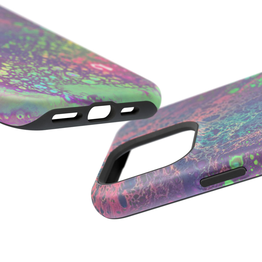 Glow Garden MagSafe iPhone Case – Abstract Art Design, Shockproof for iPhone 14–17 Pro & Pro Max