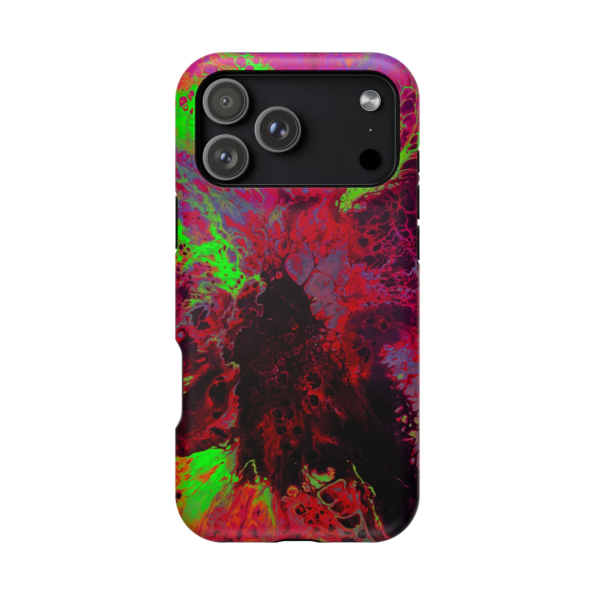 Toxic Flux MagSafe iPhone Case – Abstract Art Design, Shockproof for iPhone 14–17 Pro & Pro Max