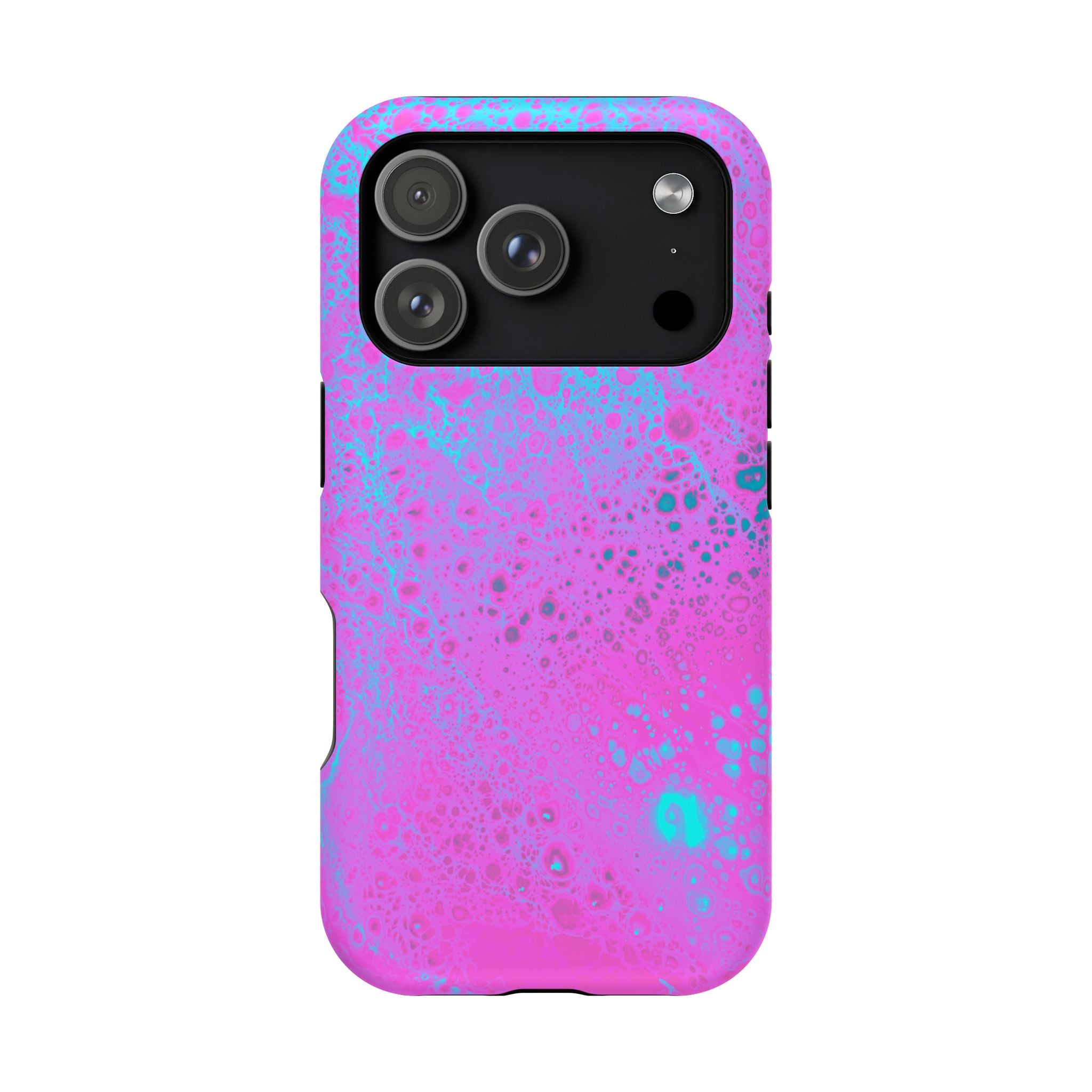 Neon Petal MagSafe iPhone Case – Abstract Art Design, Shockproof for iPhone 14–17 Pro & Pro Max
