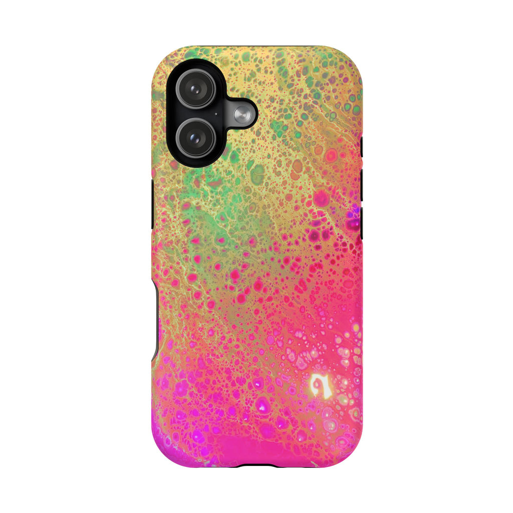 Plasma Petals MagSafe iPhone Case – Abstract Art Design, Shockproof for iPhone 14–17 Pro & Pro Max