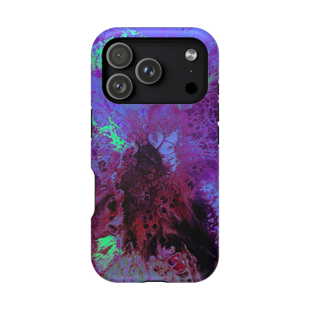 Mystic Reactor MagSafe iPhone Case – Abstract Art Design, Shockproof for iPhone 14–17 Pro & Pro Max