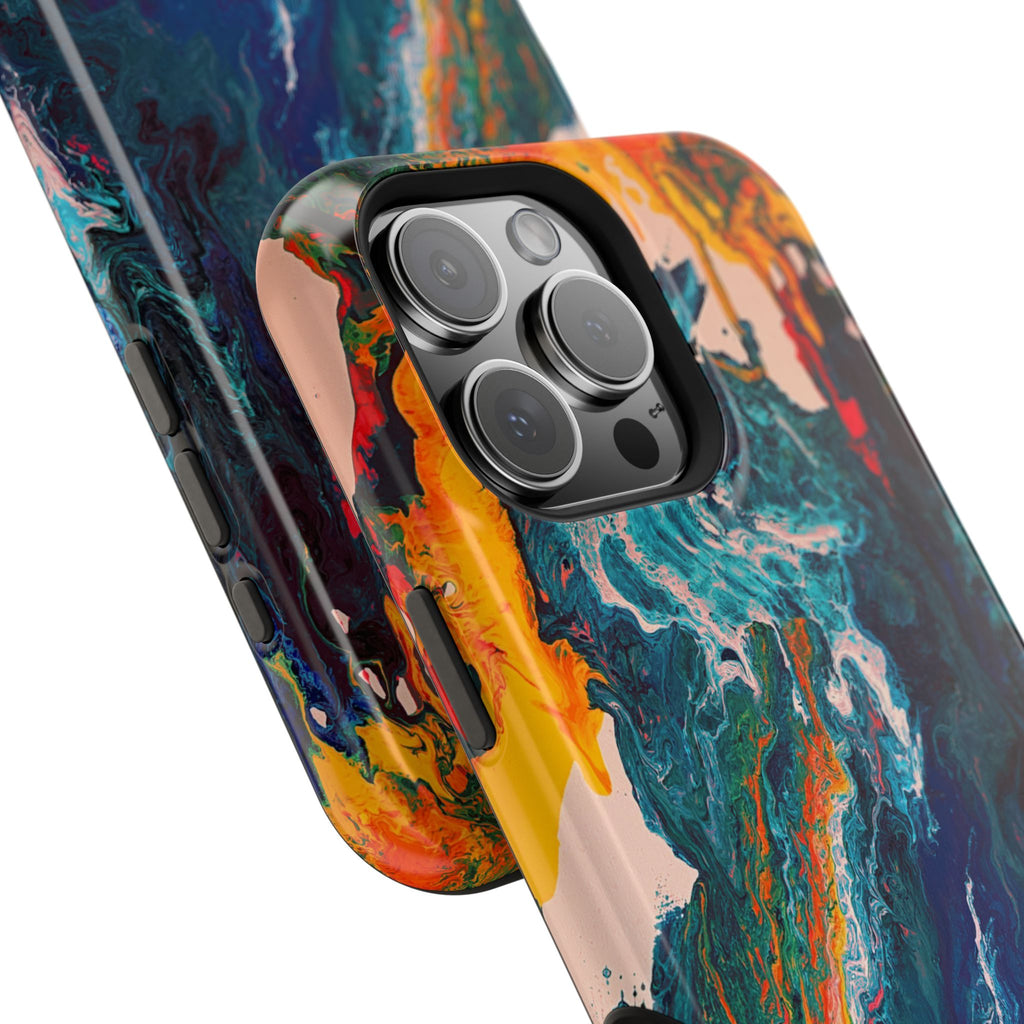 Deepcore Flow X MagSafe iPhone Case – Abstract Art Design, Shockproof for iPhone 14–17 Pro & Pro Max