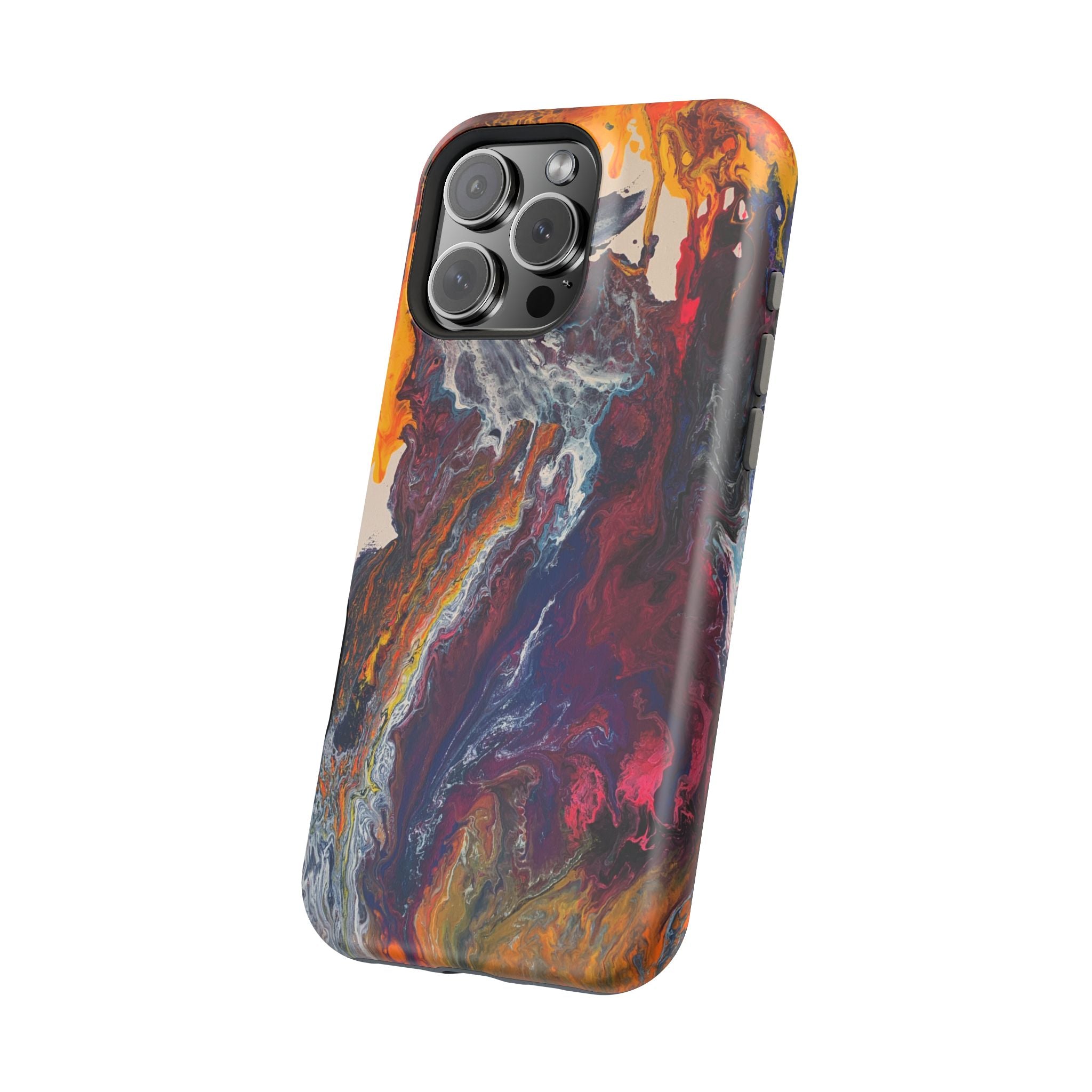 Color Reactor X MagSafe iPhone Case – Abstract Art Design, Shockproof for iPhone 14–17 Pro & Pro Max