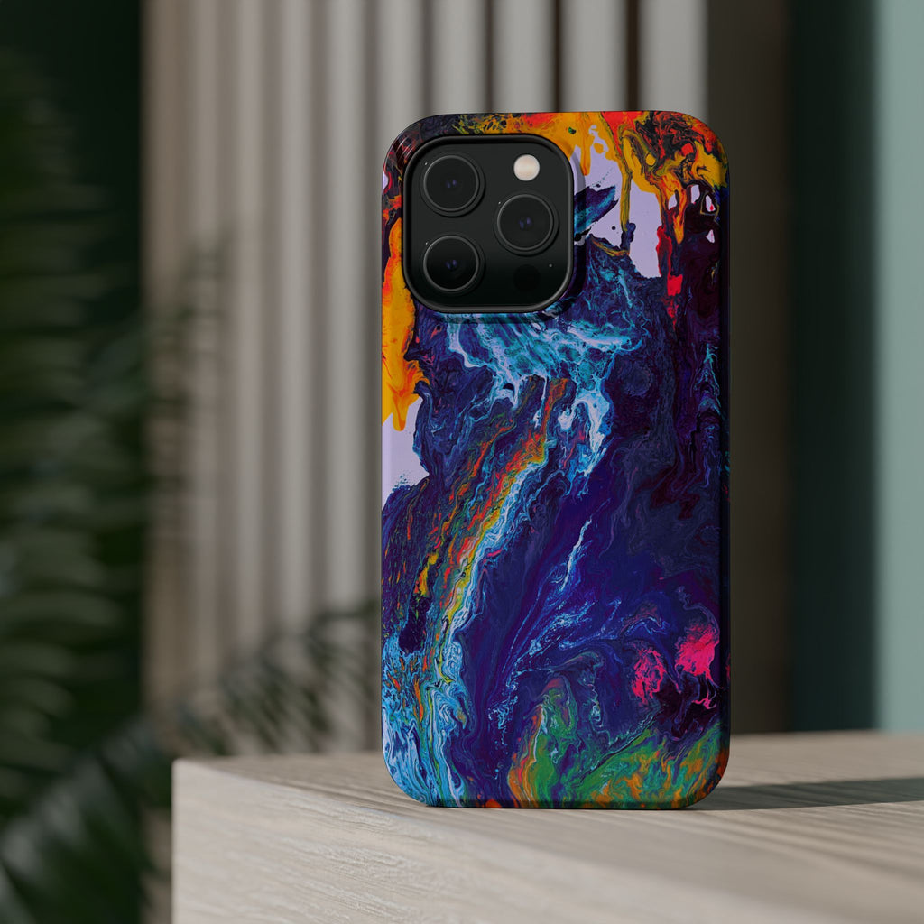 Wave Distortion X MagSafe iPhone Case – Abstract Art Design, Shockproof for iPhone 14–17 Pro & Pro Max