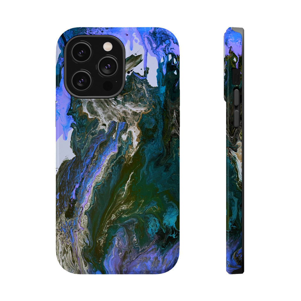 Liquid Depth X MagSafe iPhone Case – Abstract Art Design, Shockproof for iPhone 14–17 Pro & Pro Max