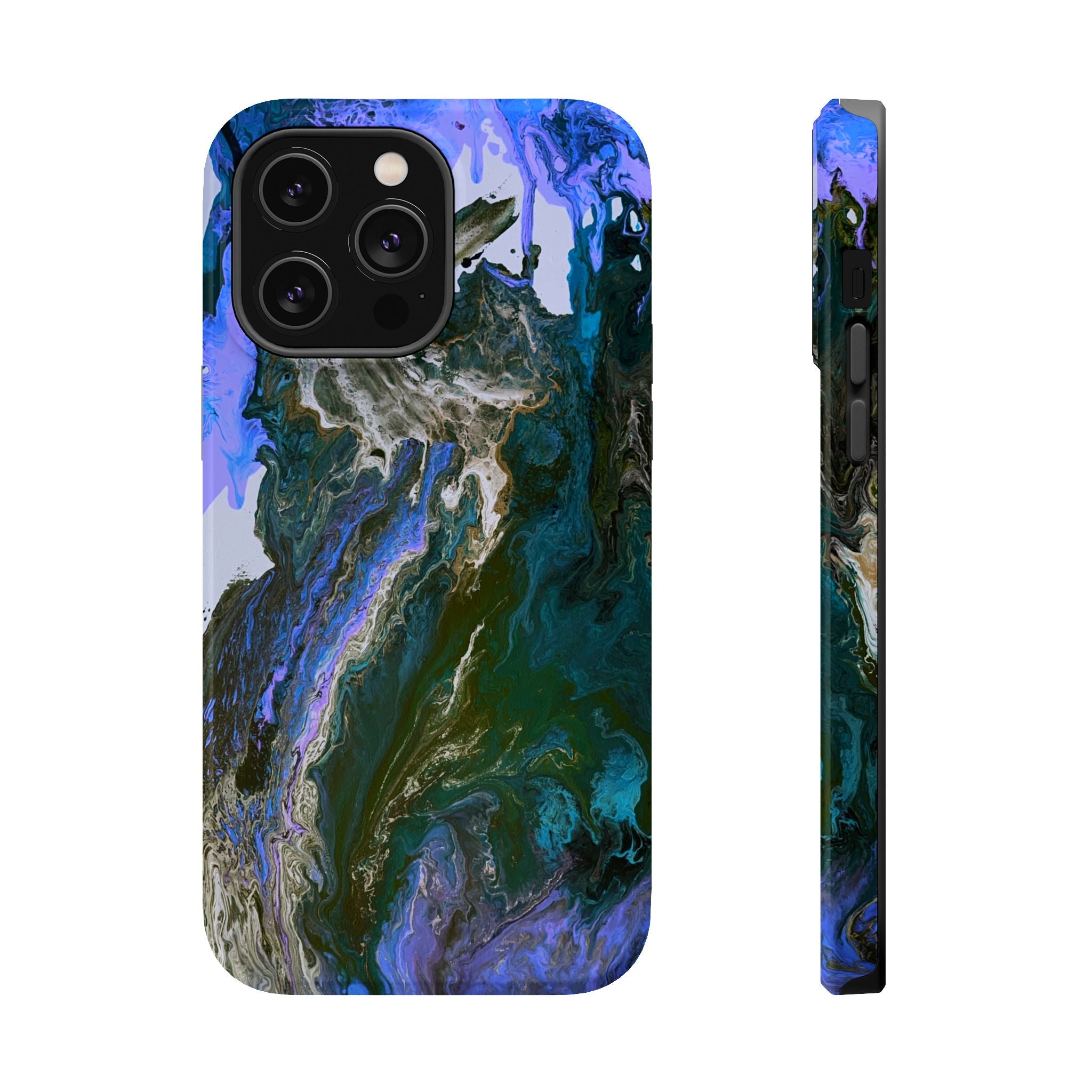 Liquid Depth X MagSafe iPhone Case – Abstract Art Design, Shockproof for iPhone 14–17 Pro & Pro Max