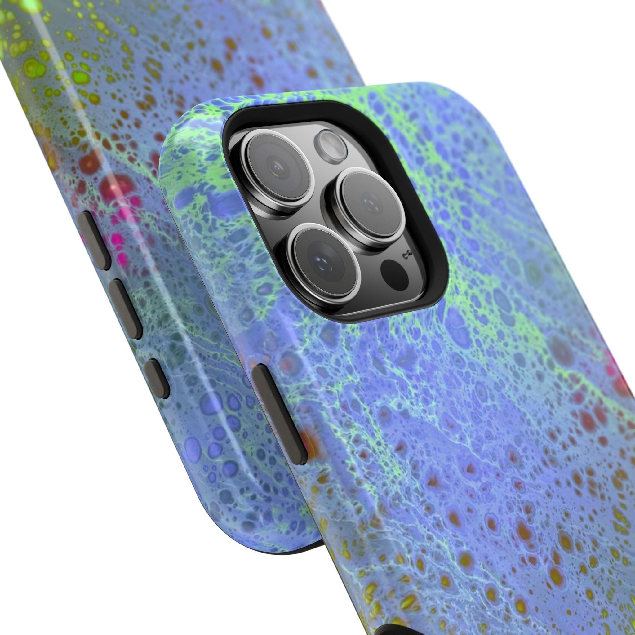 Arctic Pulse MagSafe iPhone Case – Abstract Art Design, Shockproof for iPhone 14–17 Pro & Pro Max