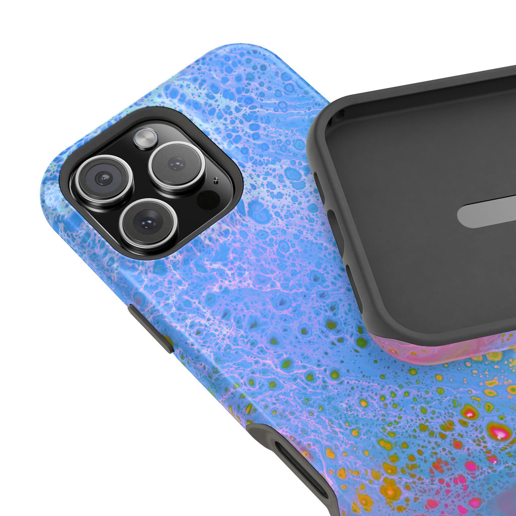 Frost Bloom MagSafe iPhone Case – Abstract Art Design, Shockproof for iPhone 14–17 Pro & Pro Max