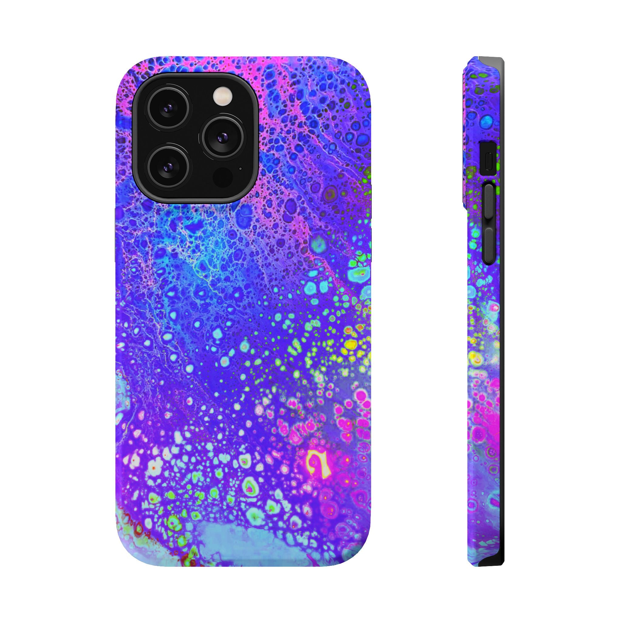 Electric Current MagSafe iPhone Case – Abstract Art Design, Shockproof for iPhone 14–17 Pro & Pro Max
