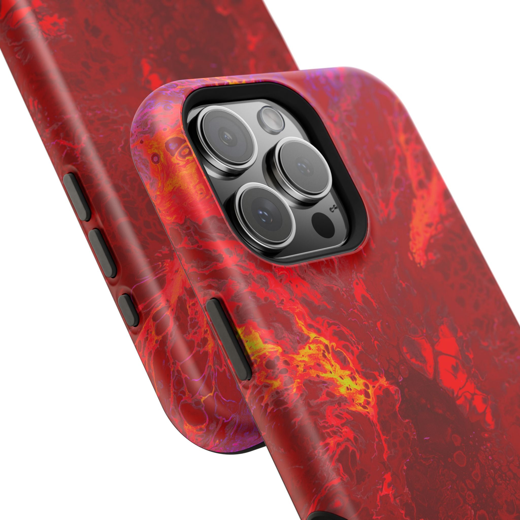 Inferno Pulse MagSafe iPhone Case – Abstract Art Design, Shockproof for iPhone 14–17 Pro & Pro Max