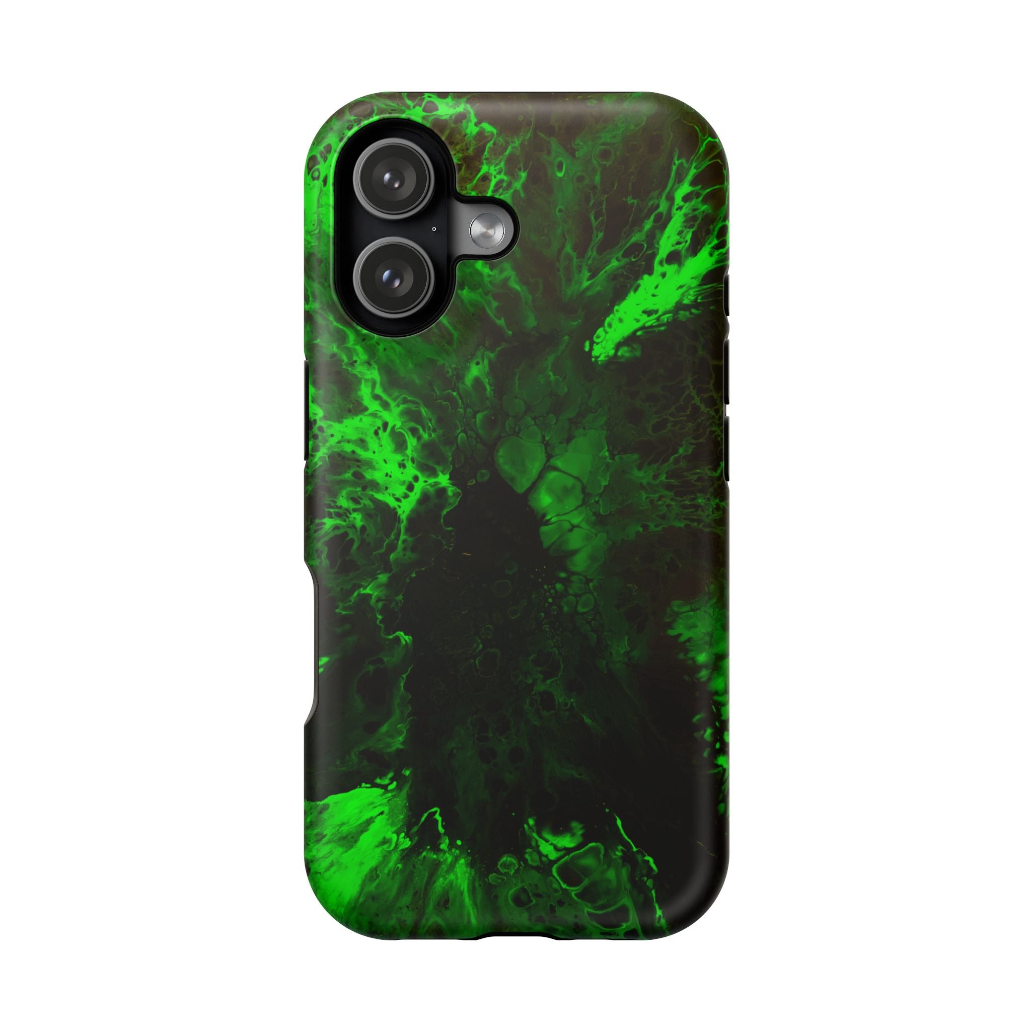Toxic Bloom MagSafe iPhone Case – Abstract Art Design, Shockproof for iPhone 14–17 Pro & Pro Max