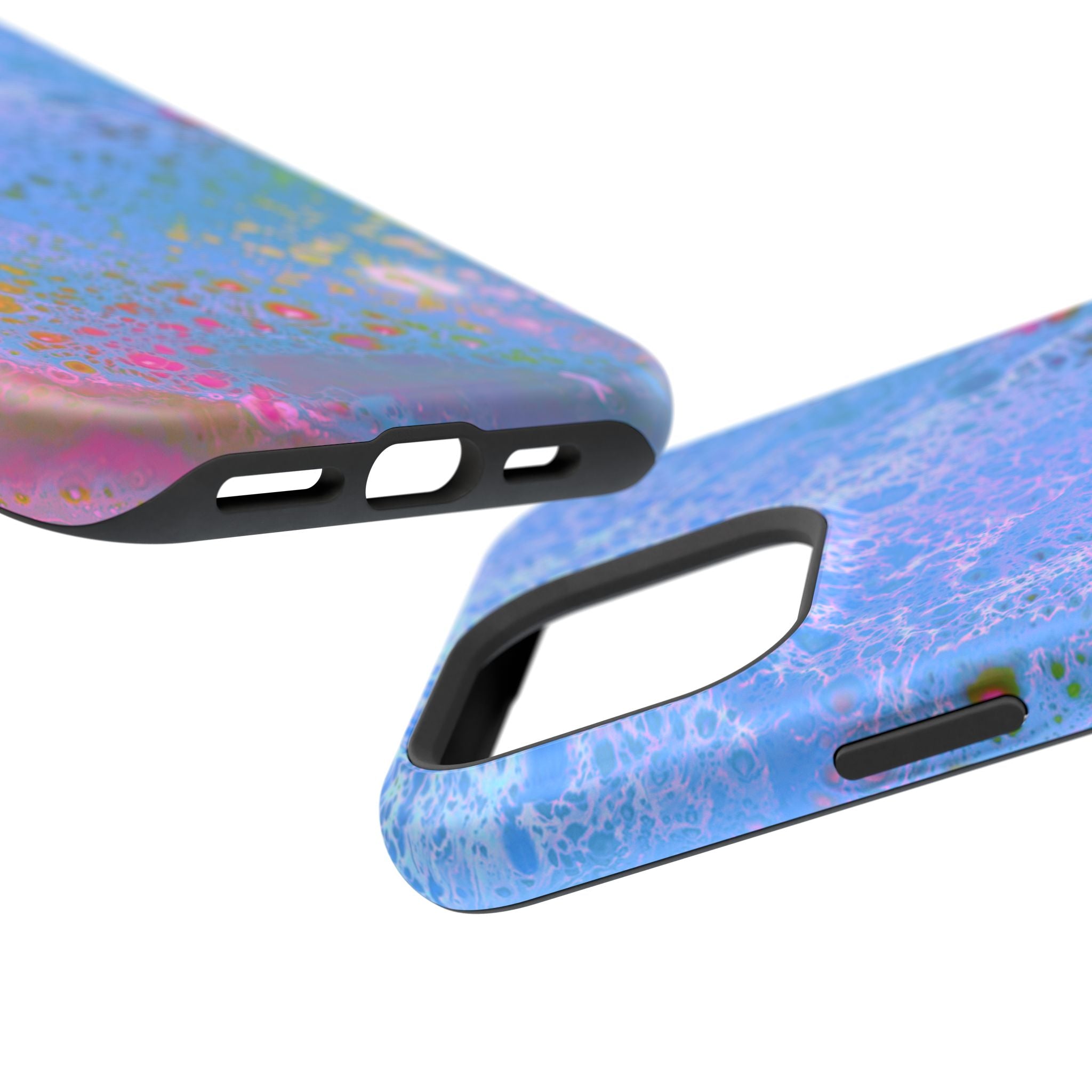 Frost Bloom MagSafe iPhone Case – Abstract Art Design, Shockproof for iPhone 14–17 Pro & Pro Max