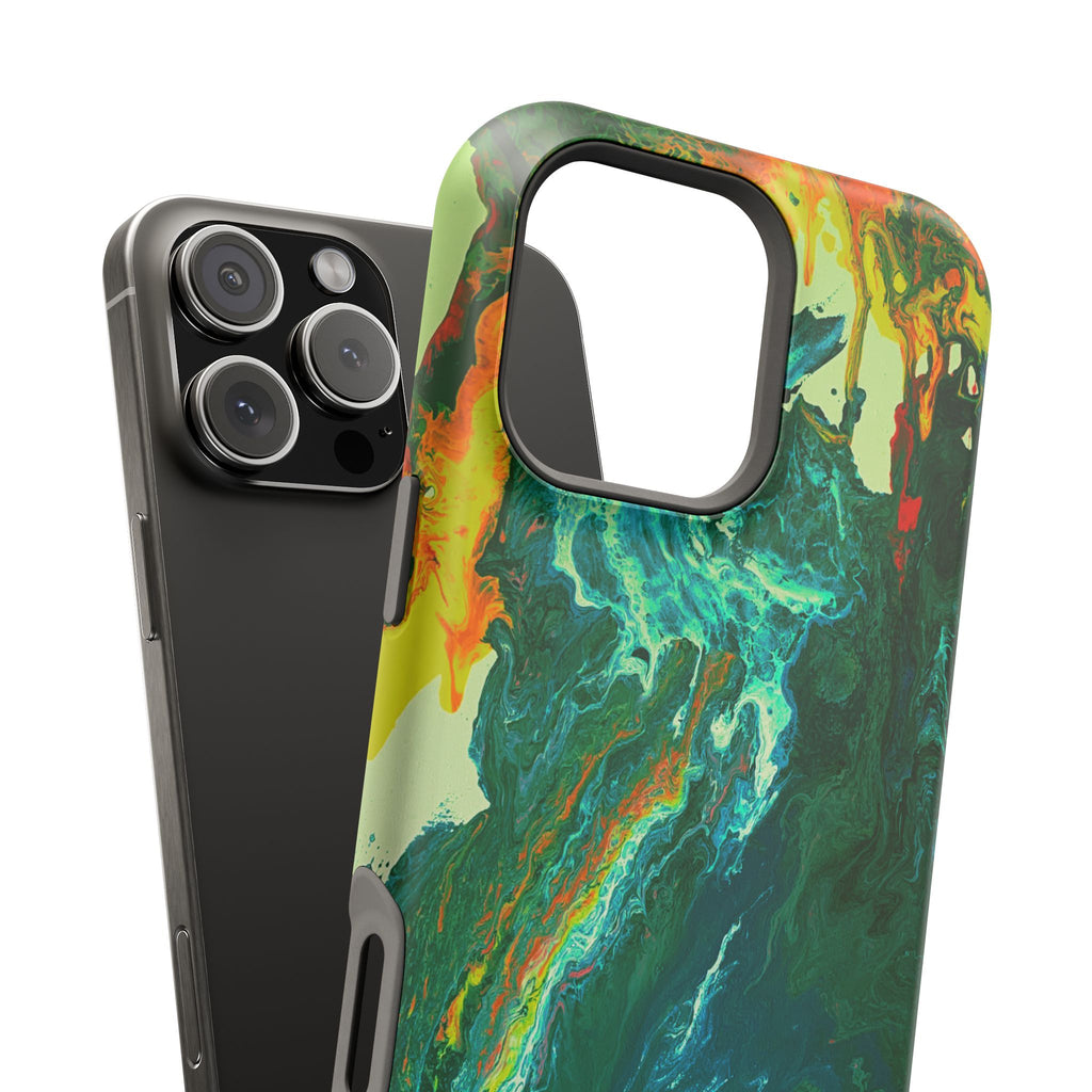 Radioactive Core X MagSafe iPhone Case – Abstract Art Design, Shockproof for iPhone 14–17 Pro & Pro Max