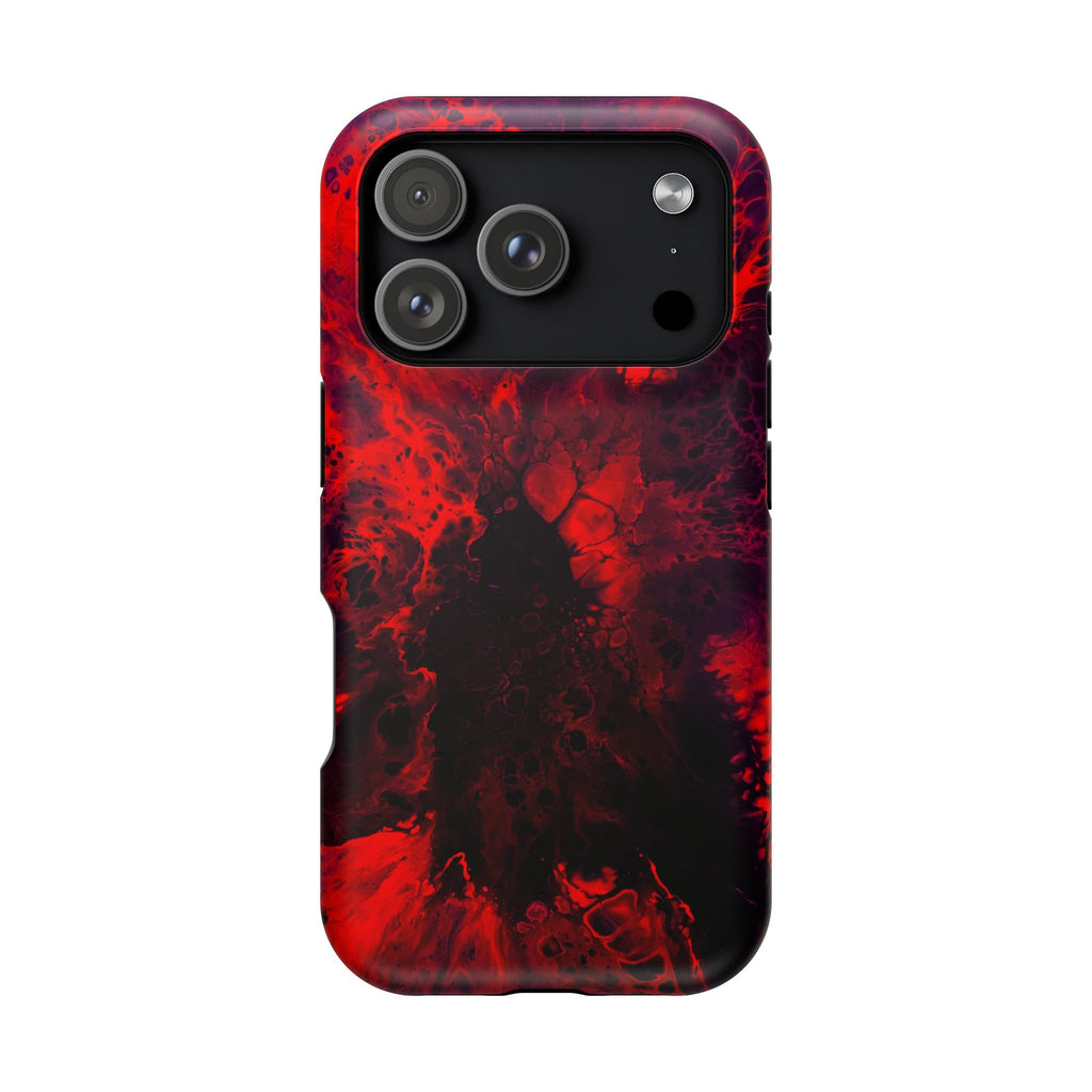 Bloodflare MagSafe iPhone Case – Abstract Art Design, Shockproof for iPhone 14–17 Pro & Pro Max
