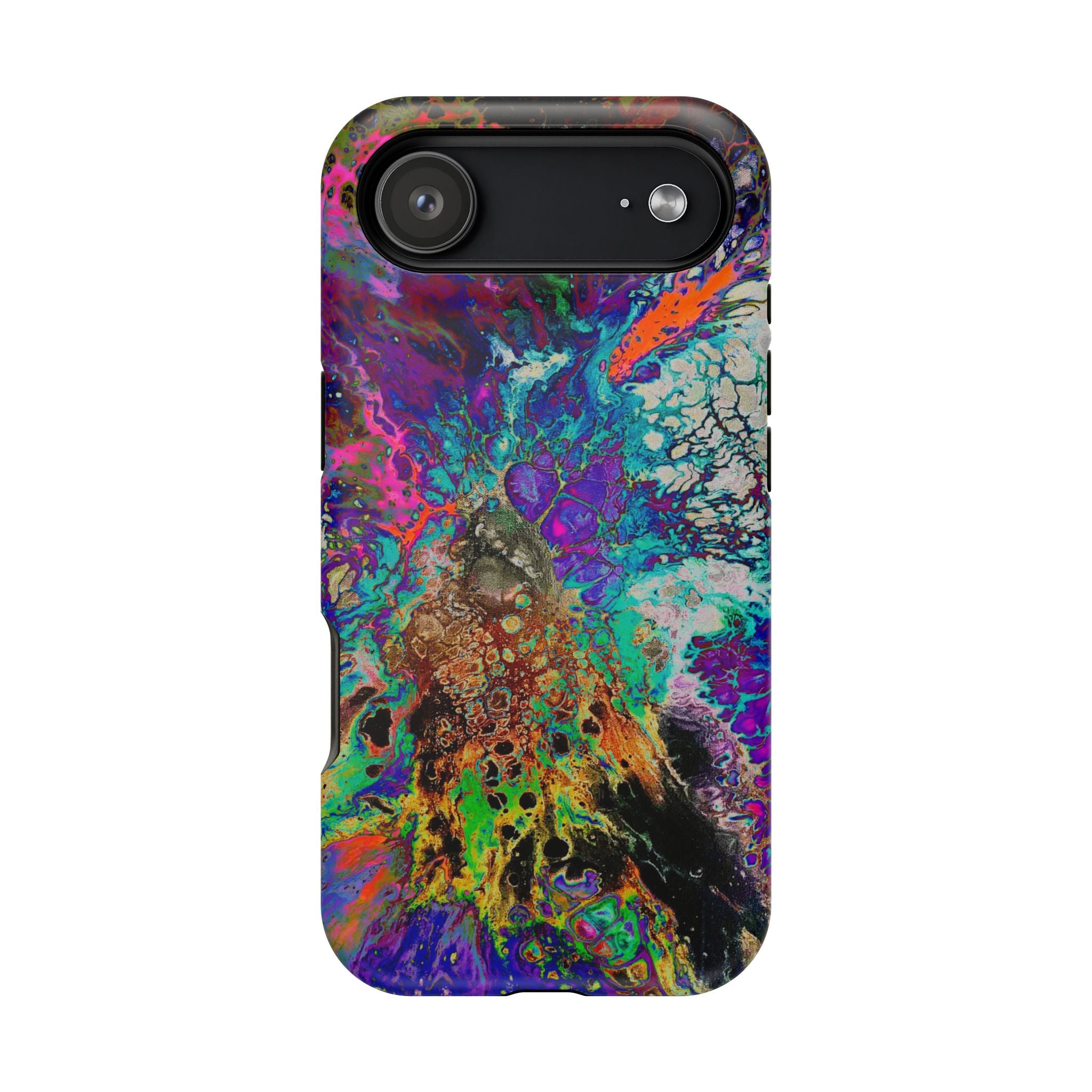 Neon Vein MagSafe iPhone Case – Abstract Art Design, Shockproof for iPhone 14–17 Pro & Pro Max