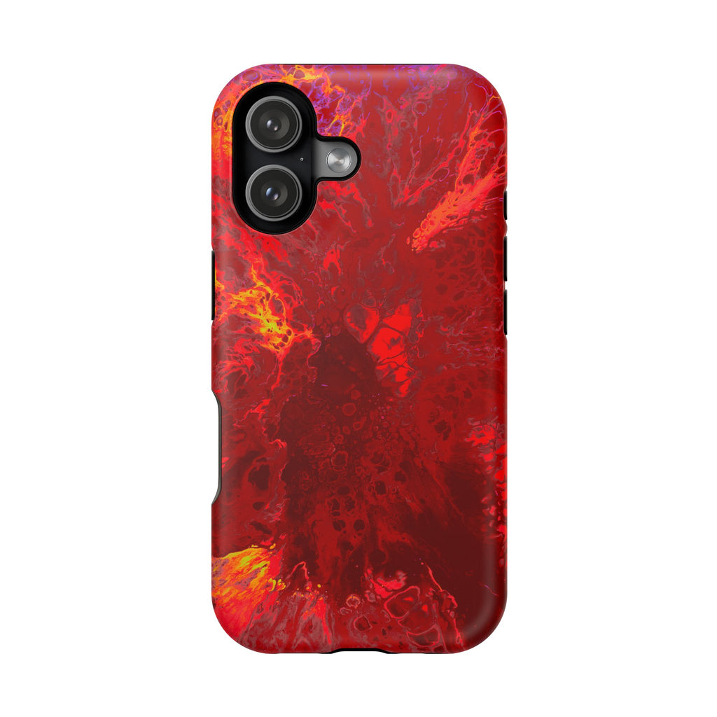 Inferno Pulse MagSafe iPhone Case – Abstract Art Design, Shockproof for iPhone 14–17 Pro & Pro Max
