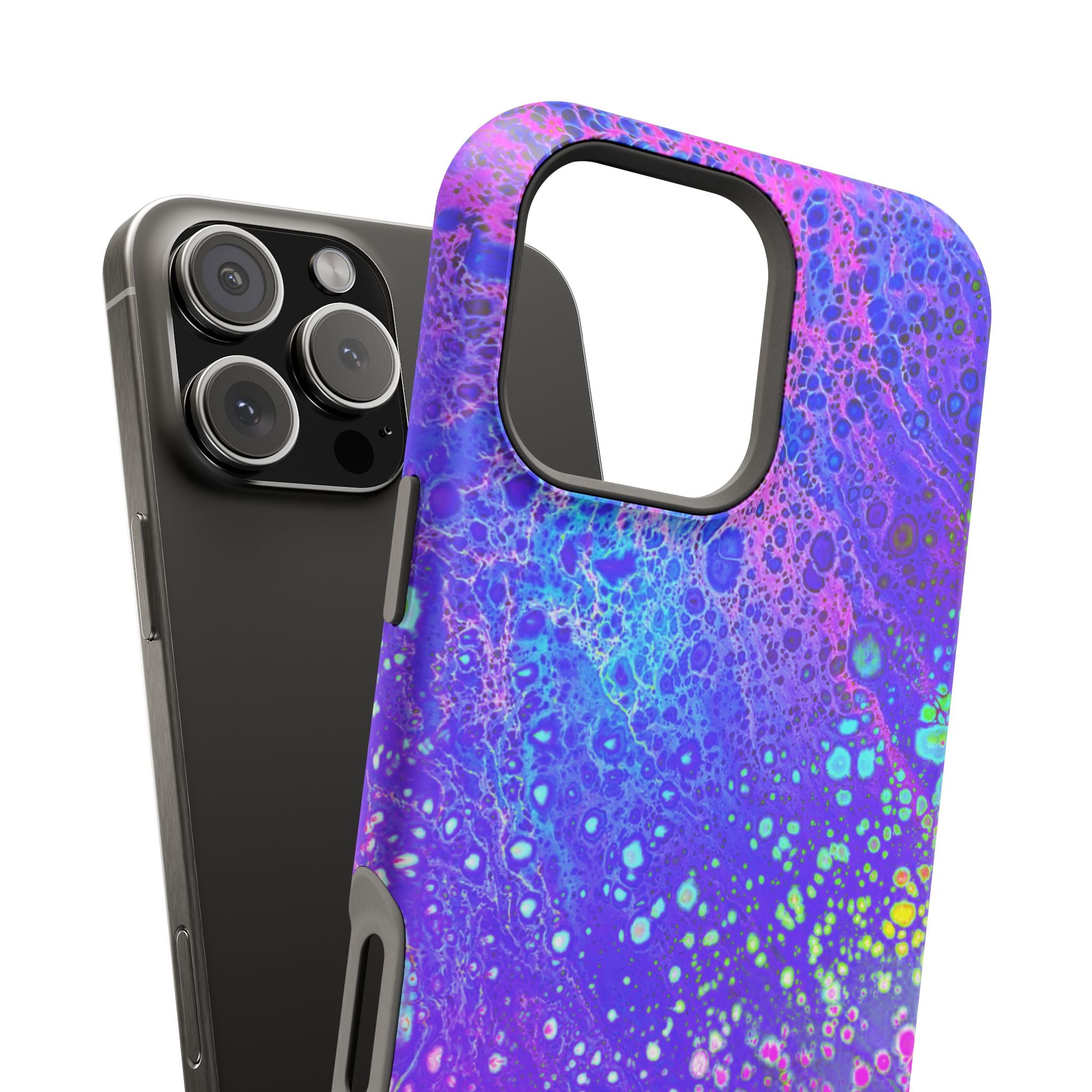 Electric Current MagSafe iPhone Case – Abstract Art Design, Shockproof for iPhone 14–17 Pro & Pro Max