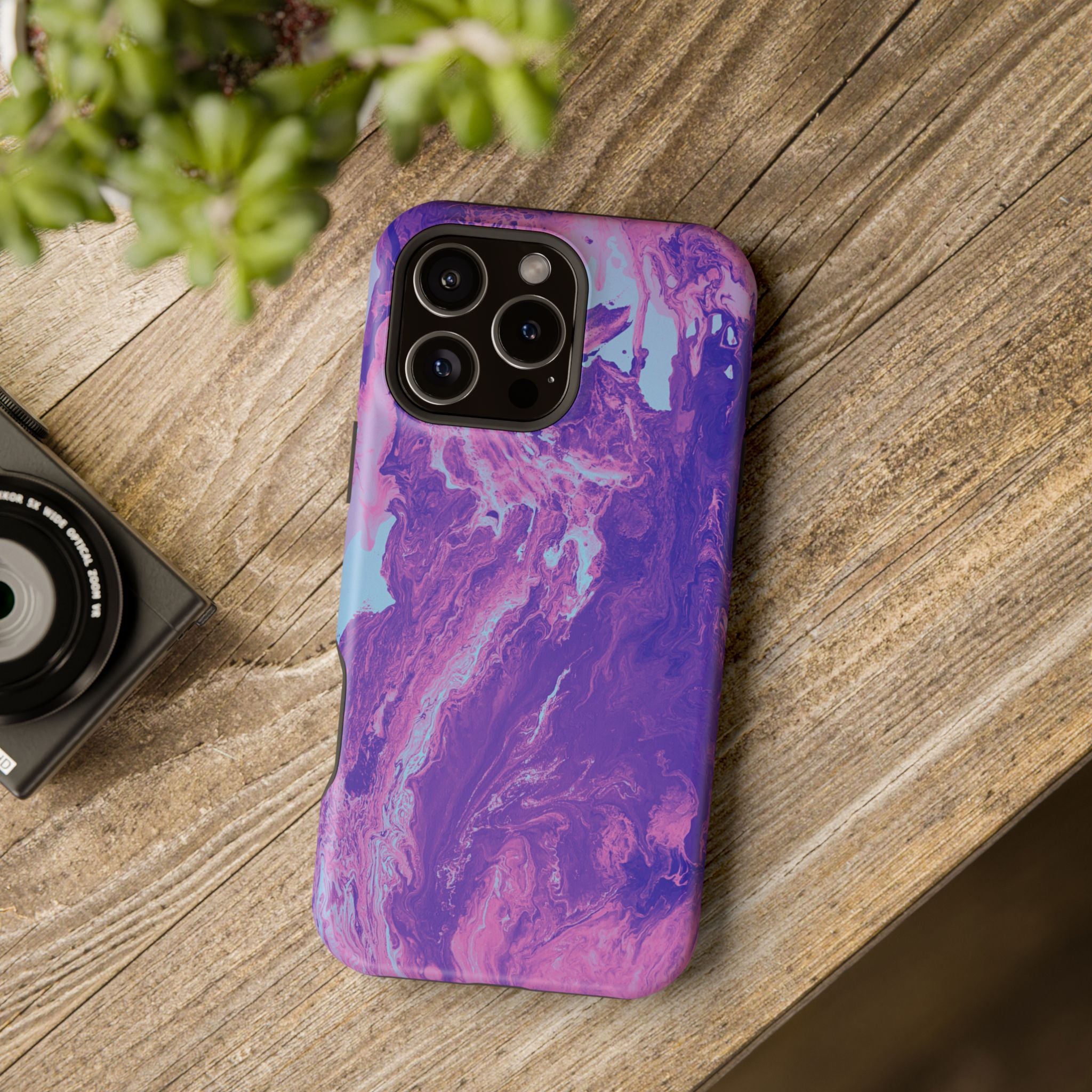 Bloom Fracture X MagSafe iPhone Case – Abstract Art Design, Shockproof for iPhone 14–17 Pro & Pro Max