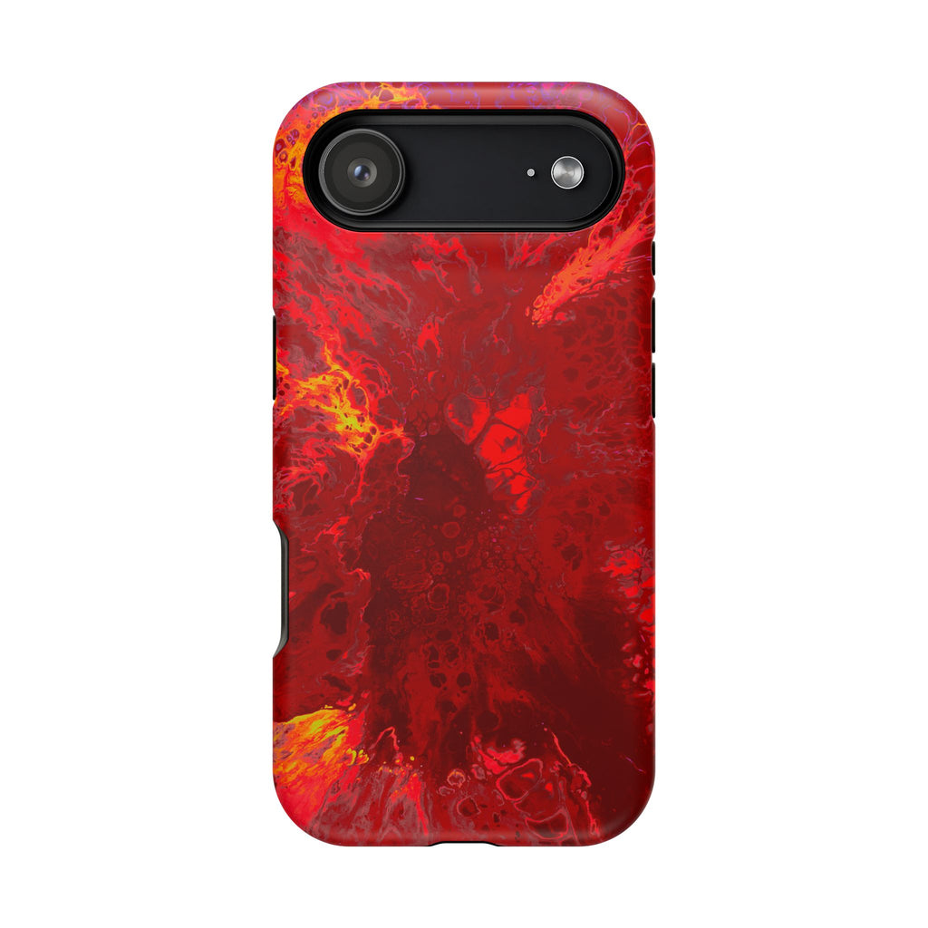 Inferno Pulse MagSafe iPhone Case – Abstract Art Design, Shockproof for iPhone 14–17 Pro & Pro Max
