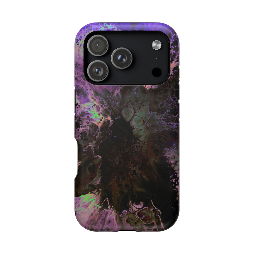 Bloom Reactor MagSafe iPhone Case – Abstract Art Design, Shockproof for iPhone 14–17 Pro & Pro Max