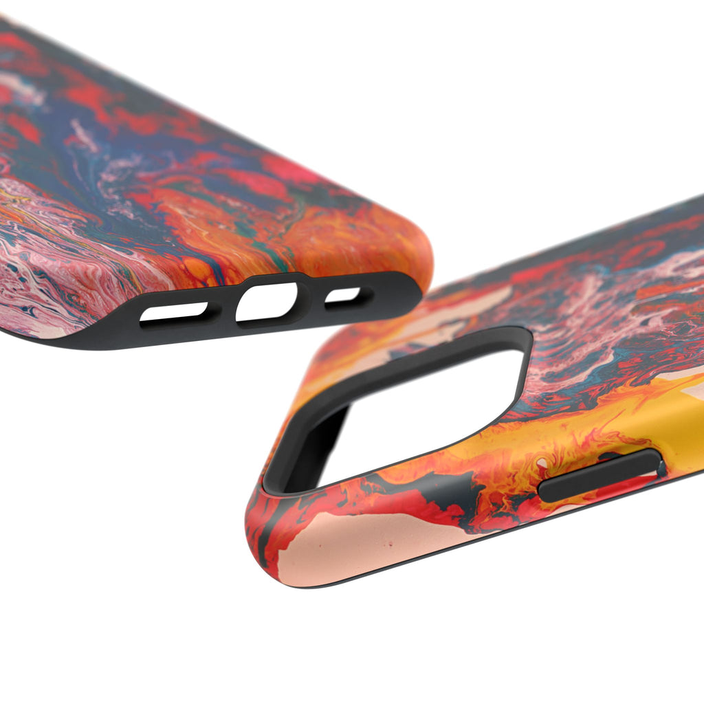 Heatcore X MagSafe iPhone Case – Abstract Art Design, Shockproof for iPhone 14–17 Pro & Pro Max