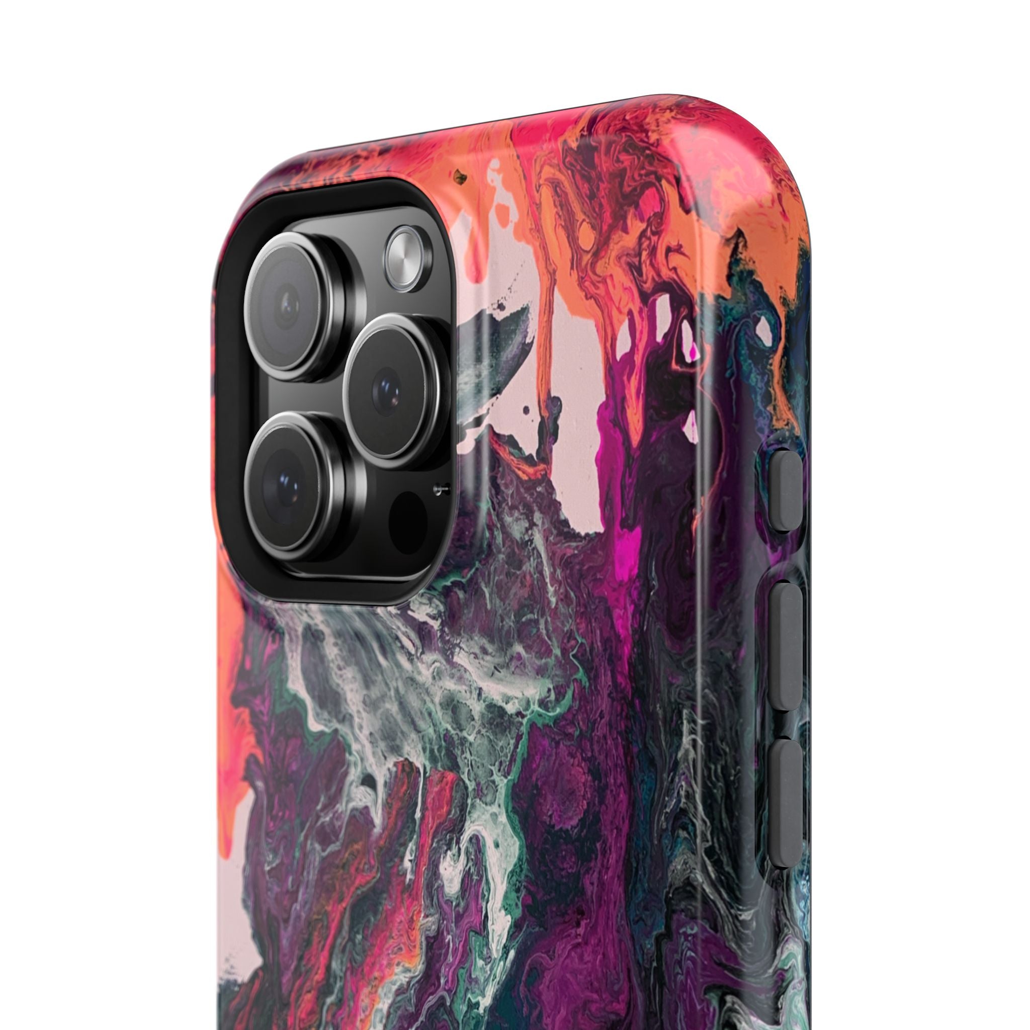 Colorwave Distortion X MagSafe iPhone Case – Abstract Art Design, Shockproof for iPhone 14–17 Pro & Pro Max