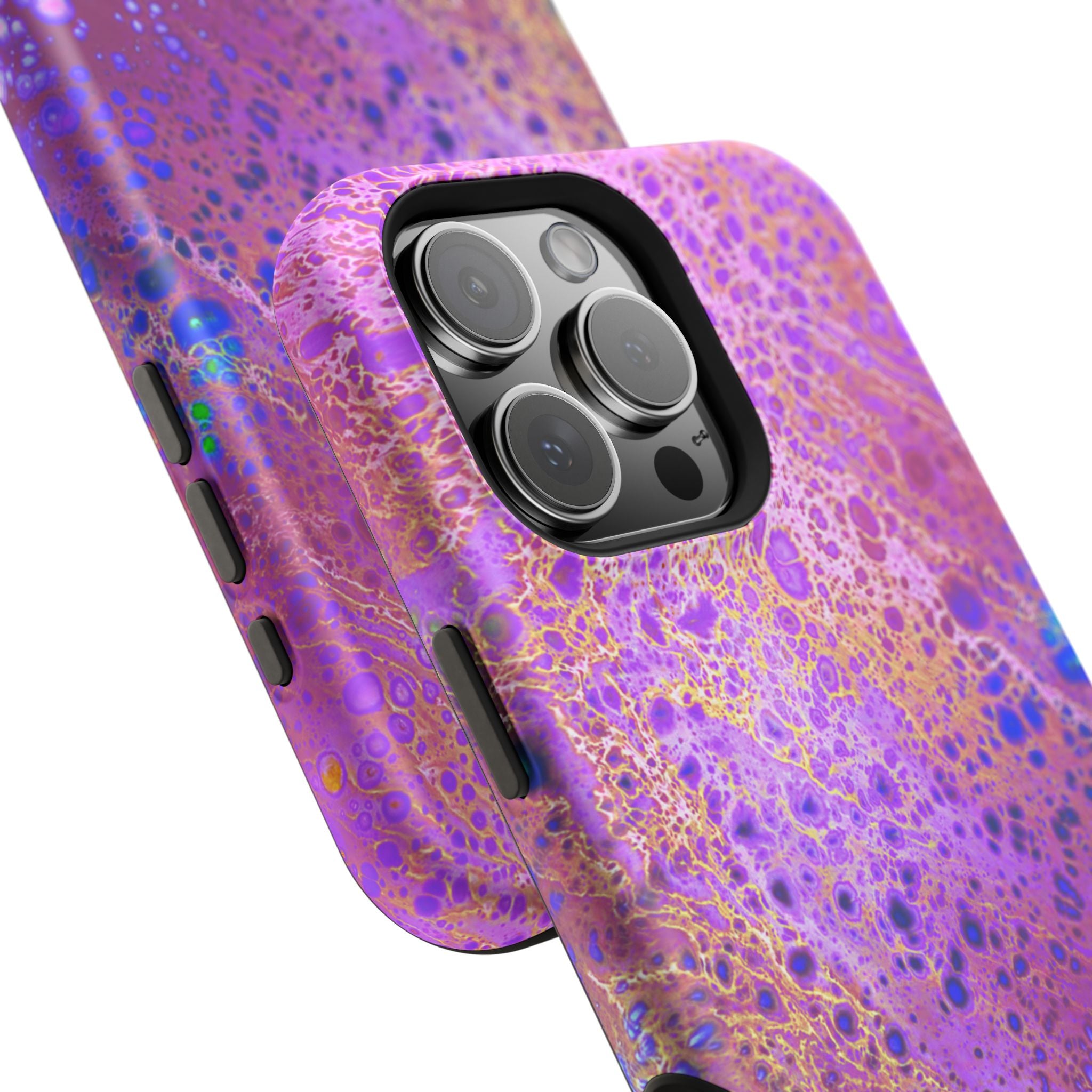 Cosmic Pulse MagSafe iPhone Case – Abstract Art Design, Shockproof for iPhone 14–17 Pro & Pro Max