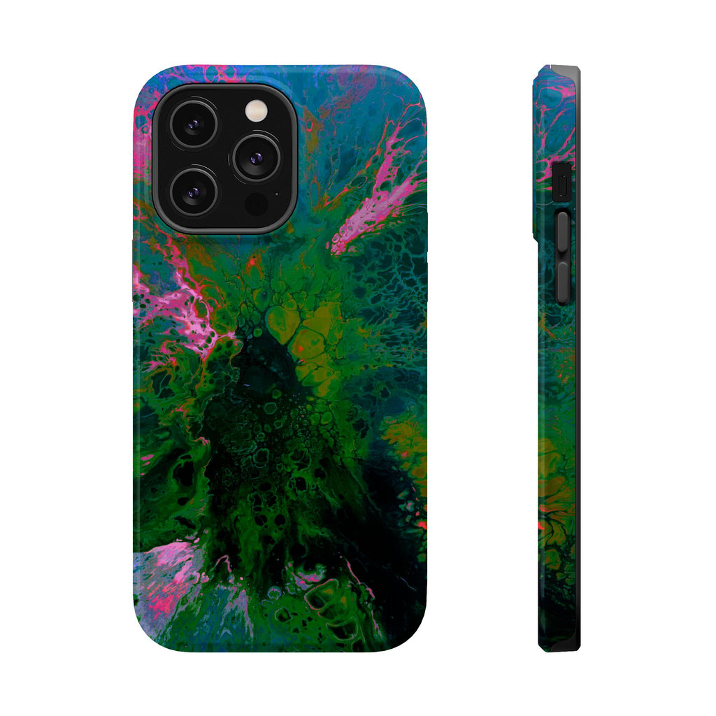 Galactic Core MagSafe iPhone Case – Abstract Art Design, Shockproof for iPhone 14–17 Pro & Pro Max