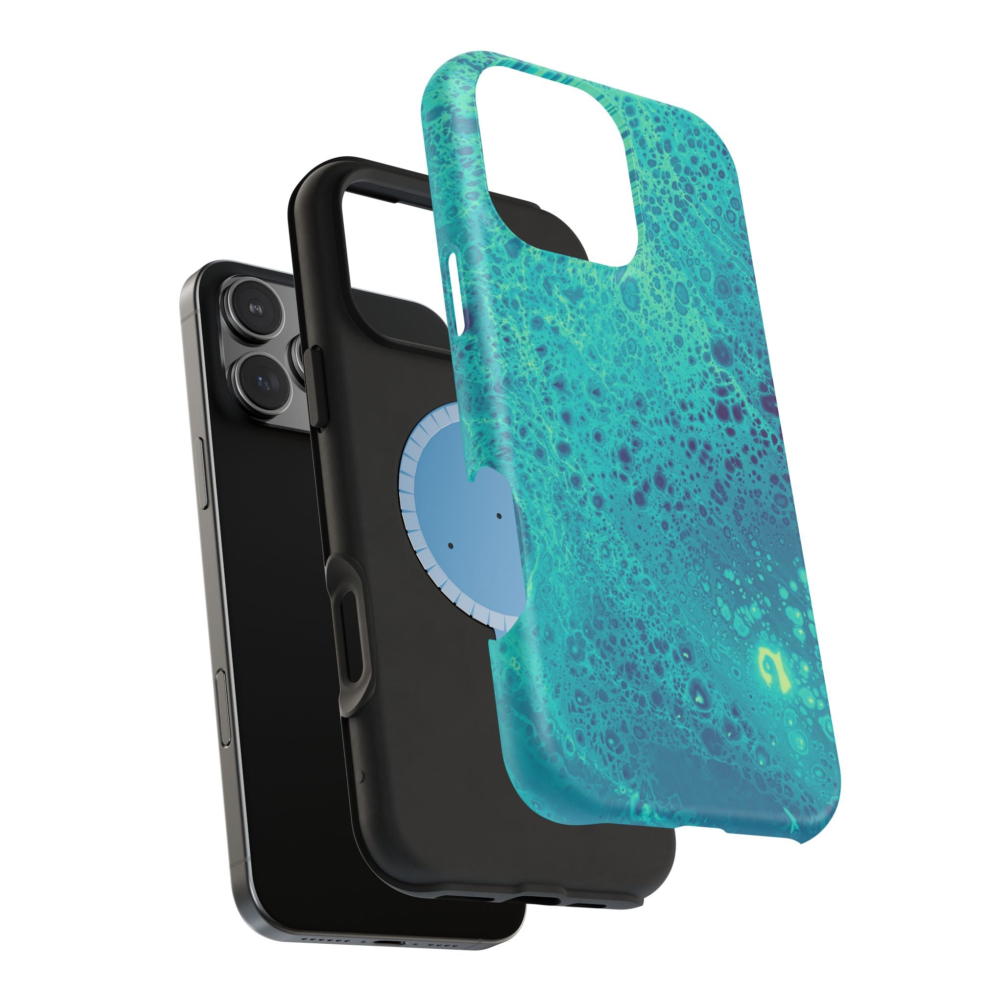 Deepwave Collapse MagSafe iPhone Case – Abstract Art Design, Shockproof for iPhone 14–17 Pro & Pro Max