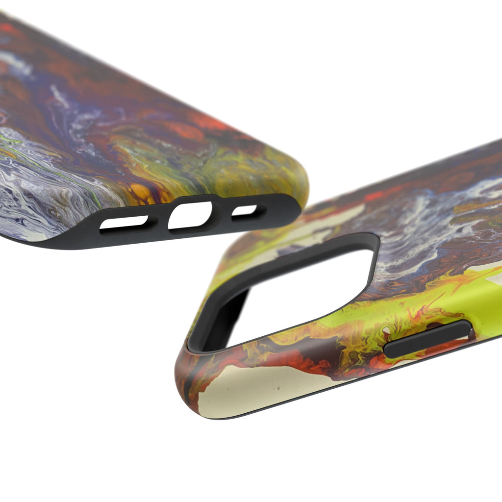 Lightwave Distortion X MagSafe iPhone Case – Abstract Art Design, Shockproof for iPhone 14–17 Pro & Pro Max