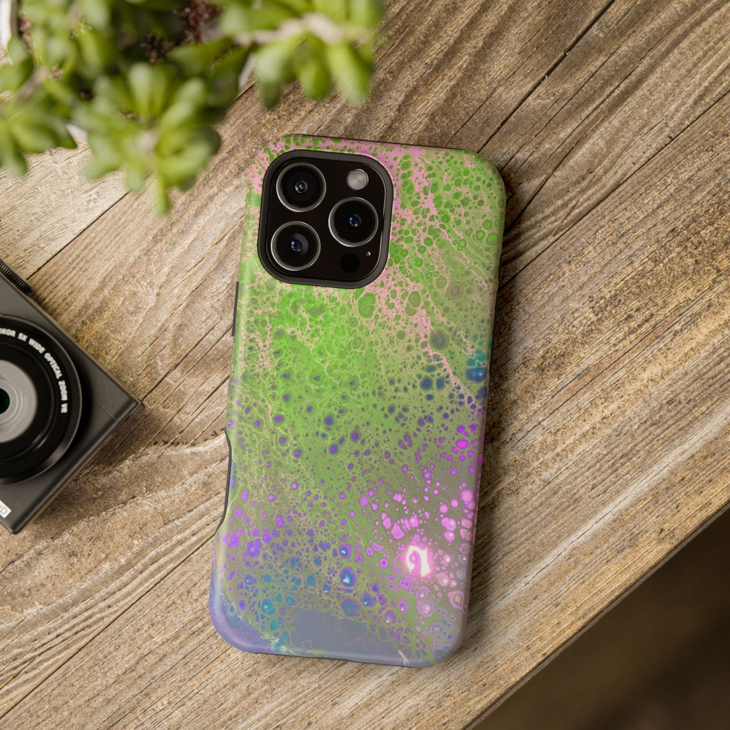 Galaxy Surge MagSafe iPhone Case – Abstract Art Design, Shockproof for iPhone 14–17 Pro & Pro Max