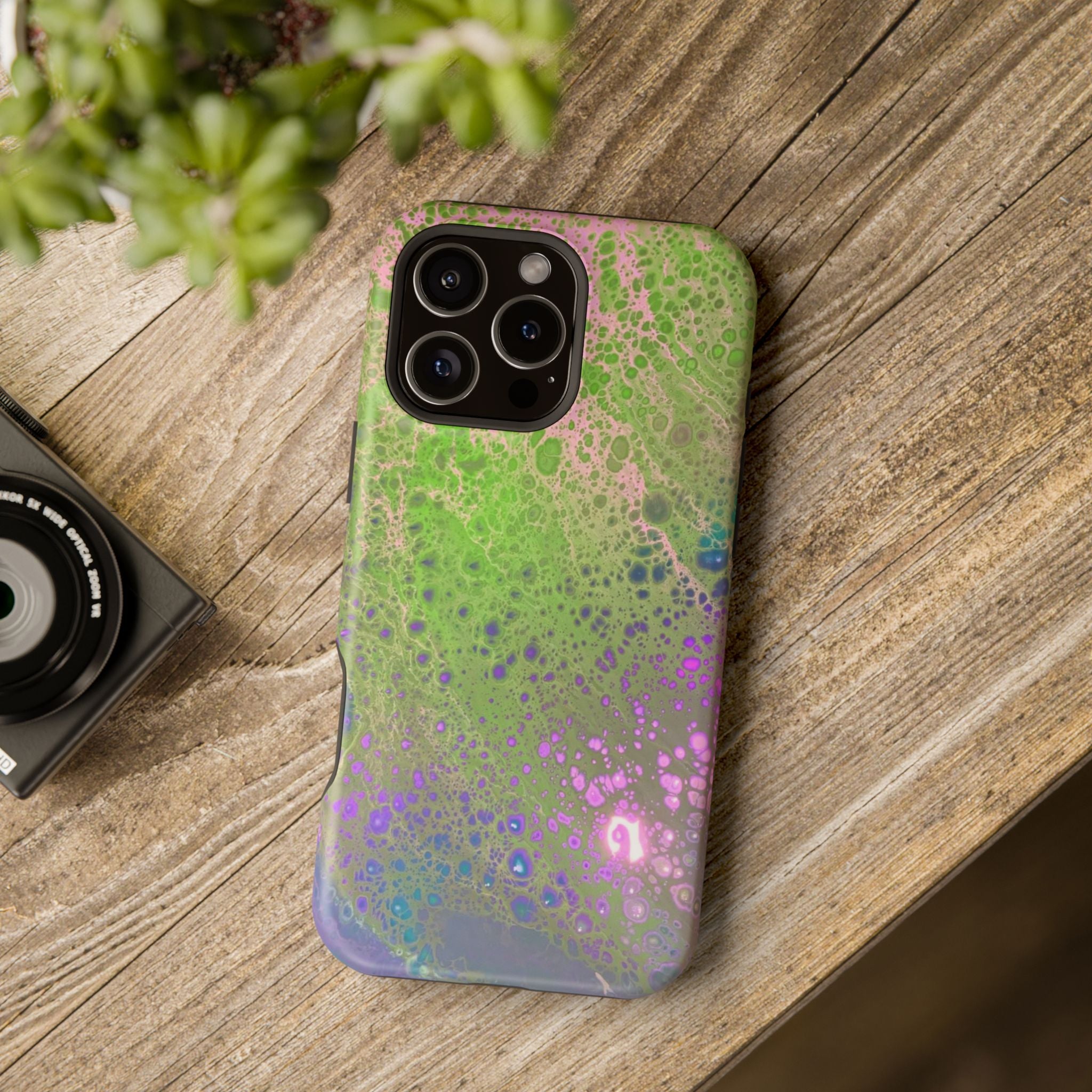 Galaxy Surge MagSafe iPhone Case – Abstract Art Design, Shockproof for iPhone 14–17 Pro & Pro Max
