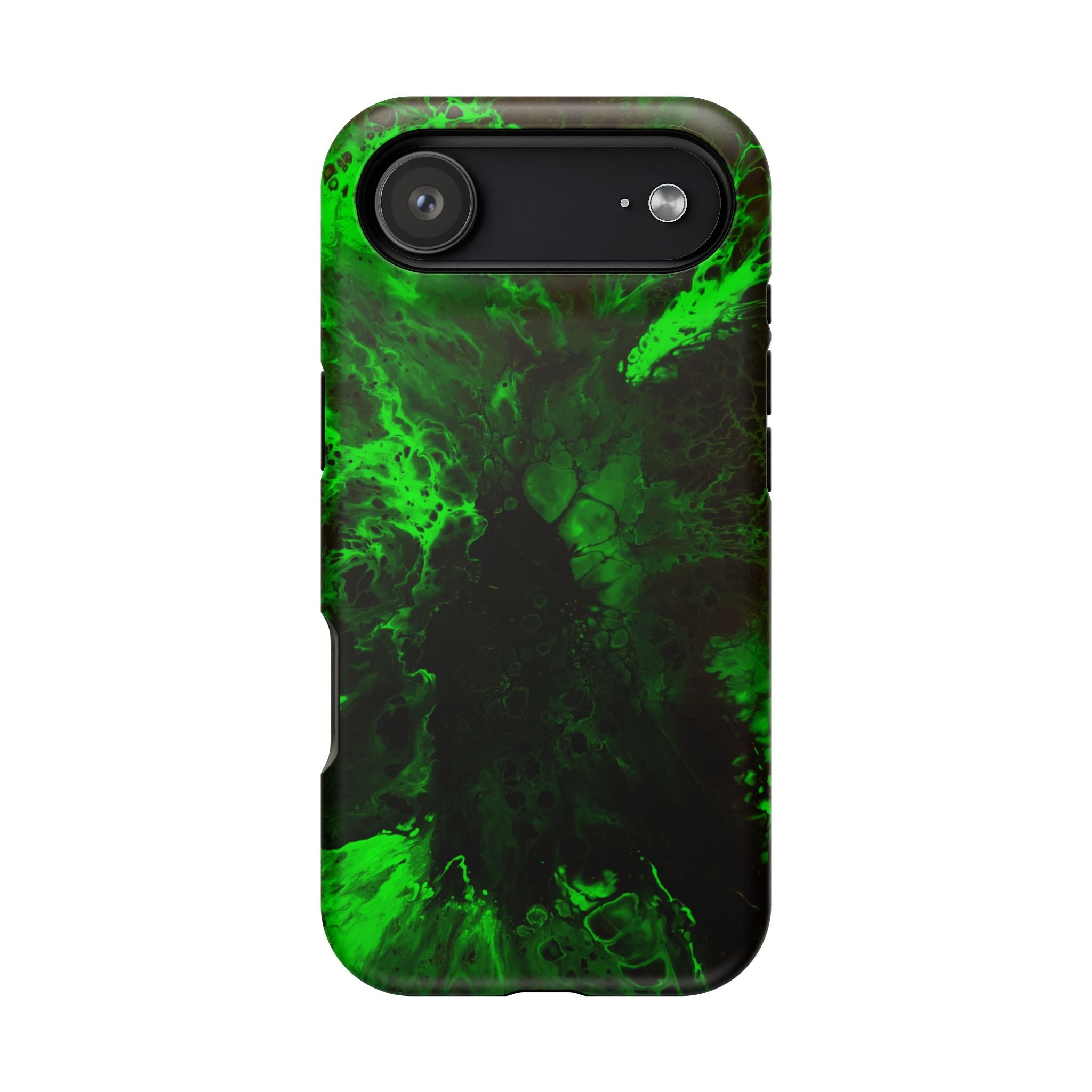 Toxic Bloom MagSafe iPhone Case – Abstract Art Design, Shockproof for iPhone 14–17 Pro & Pro Max