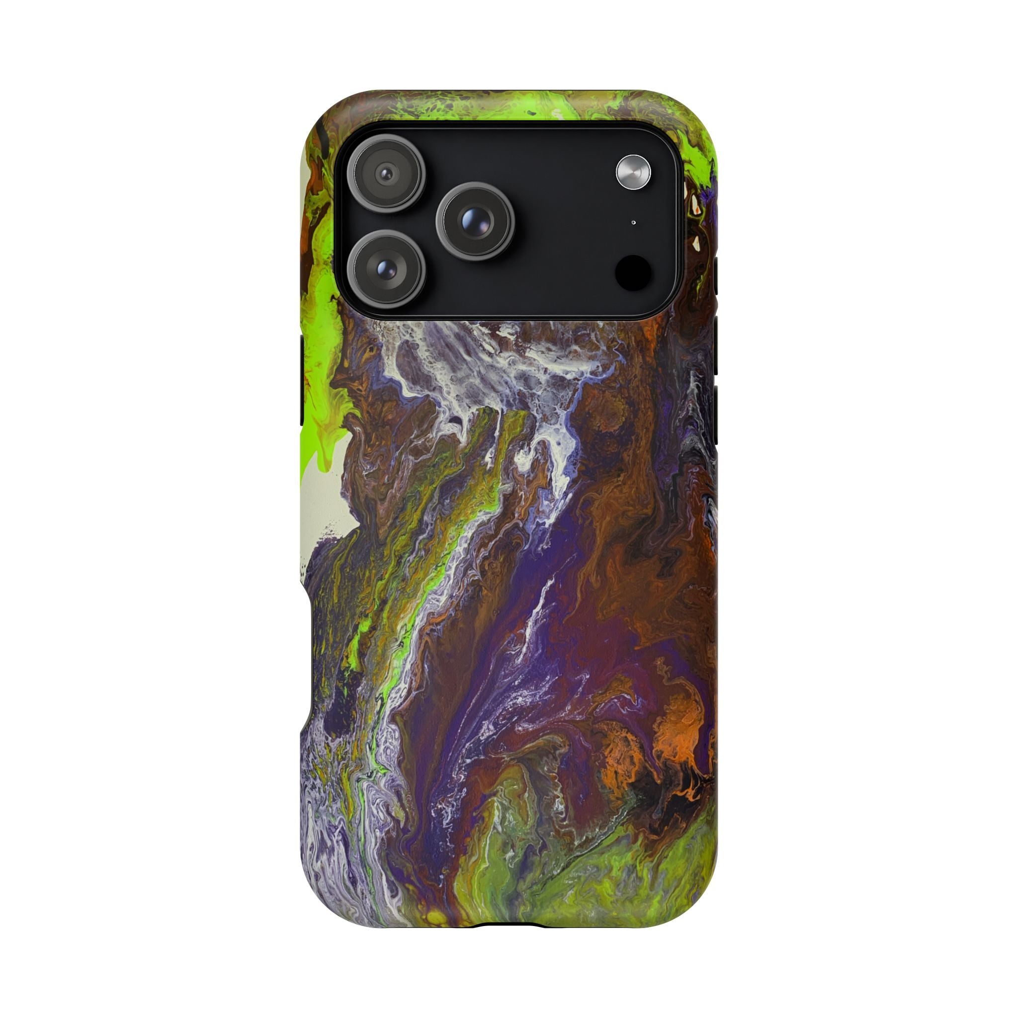 Aurora Bloom X MagSafe iPhone Case – Abstract Art Design, Shockproof for iPhone 14–17 Pro & Pro Max