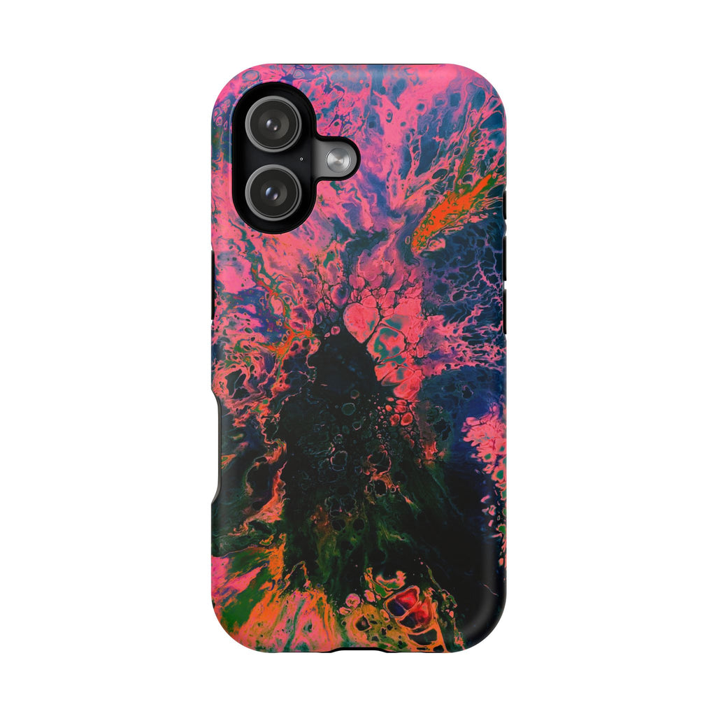 Velvet Explosion MagSafe iPhone Case – Abstract Art Design, Shockproof for iPhone 14–17 Pro & Pro Max