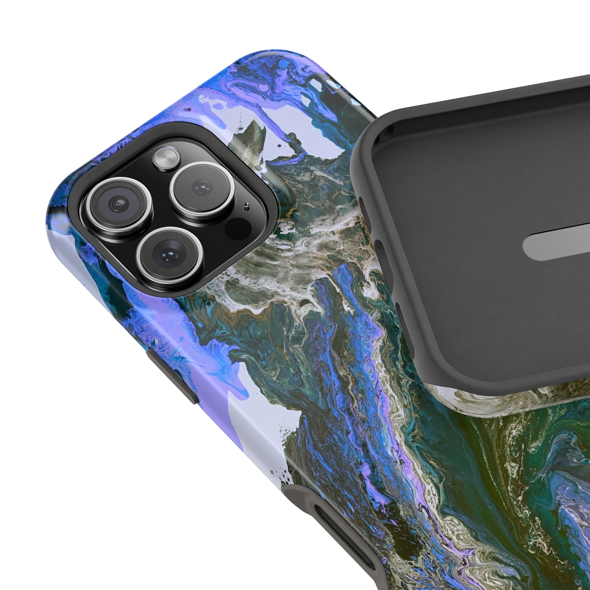 Liquid Depth X MagSafe iPhone Case – Abstract Art Design, Shockproof for iPhone 14–17 Pro & Pro Max