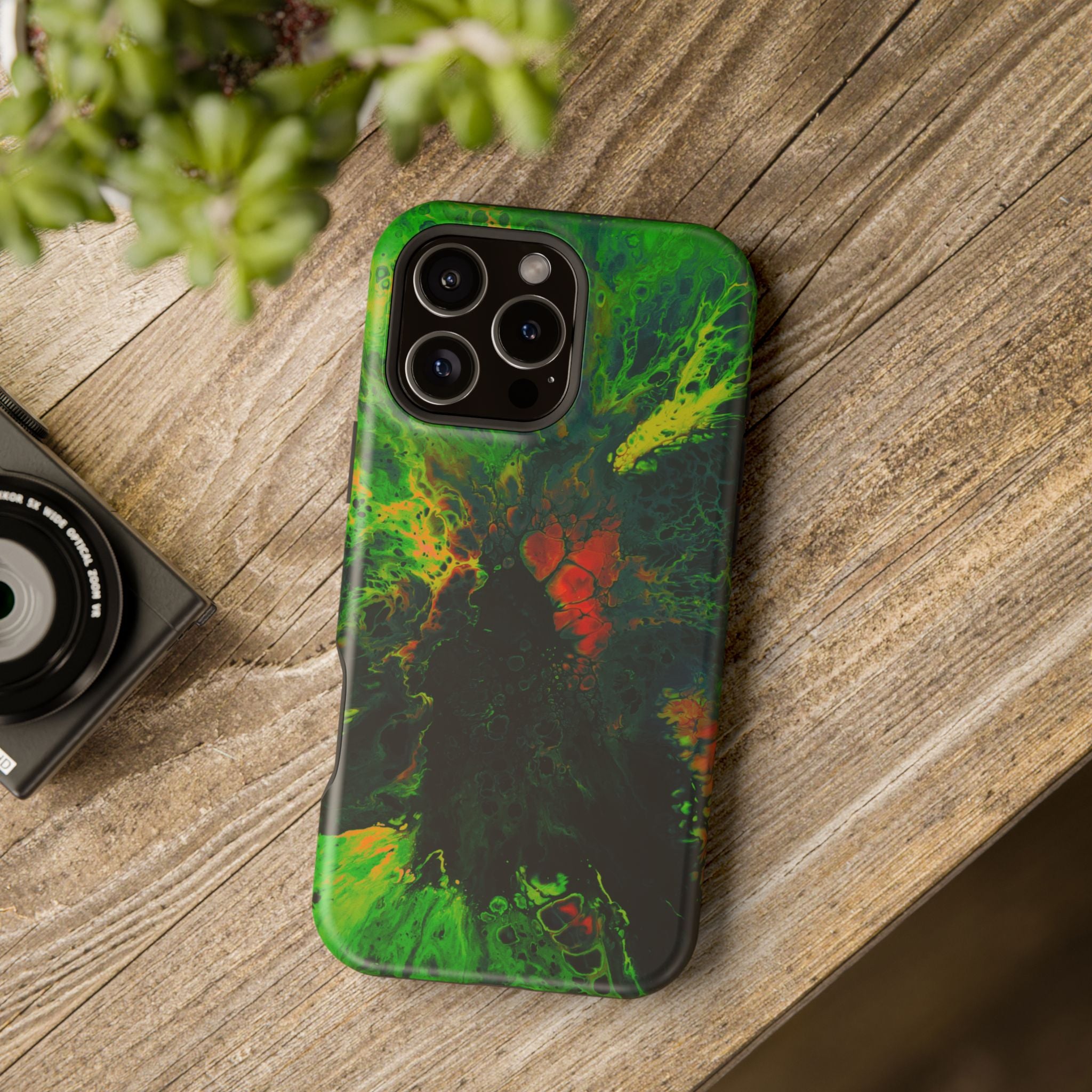 Acid Core MagSafe iPhone Case – Abstract Art Design, Shockproof for iPhone 14–17 Pro & Pro Max