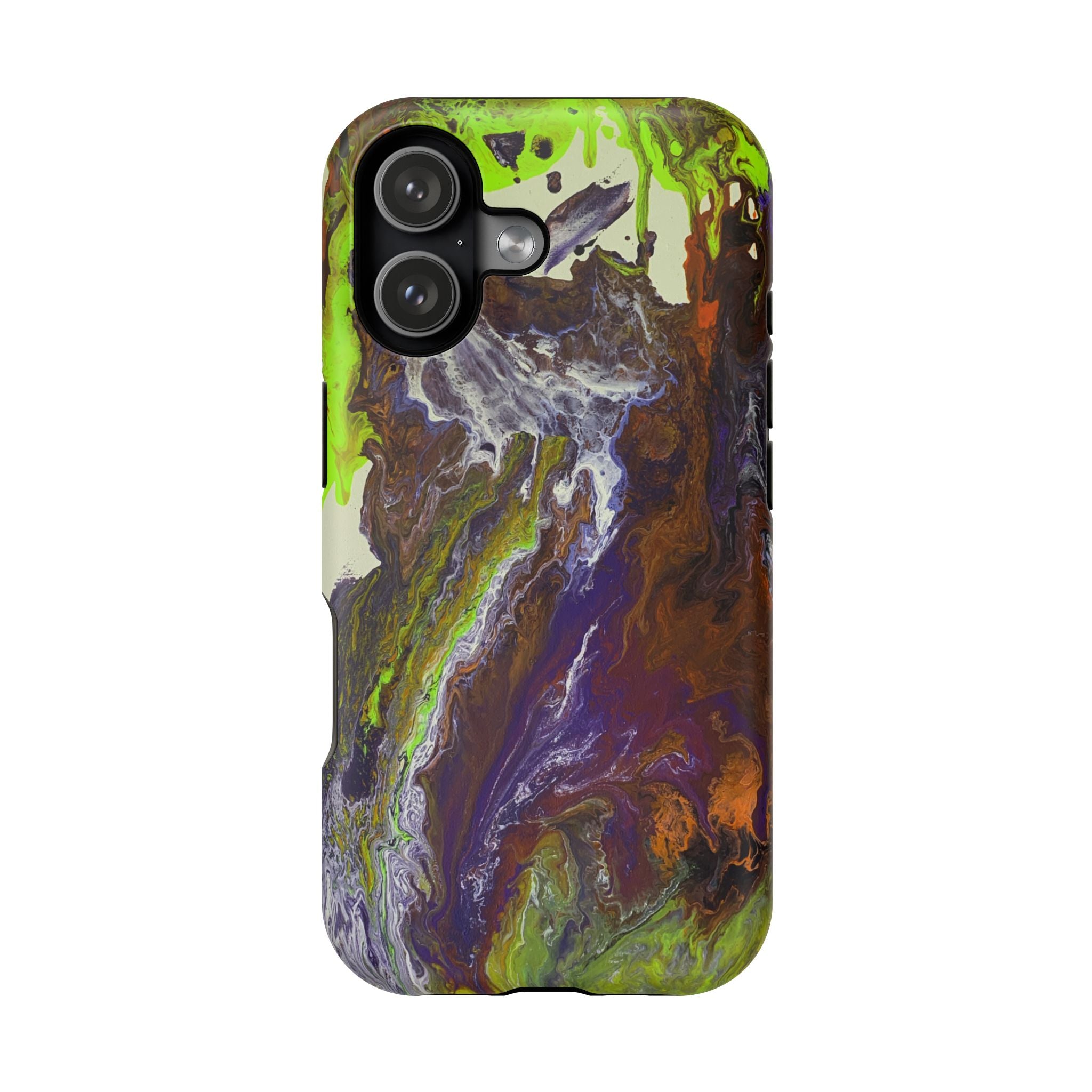 Aurora Bloom X MagSafe iPhone Case – Abstract Art Design, Shockproof for iPhone 14–17 Pro & Pro Max