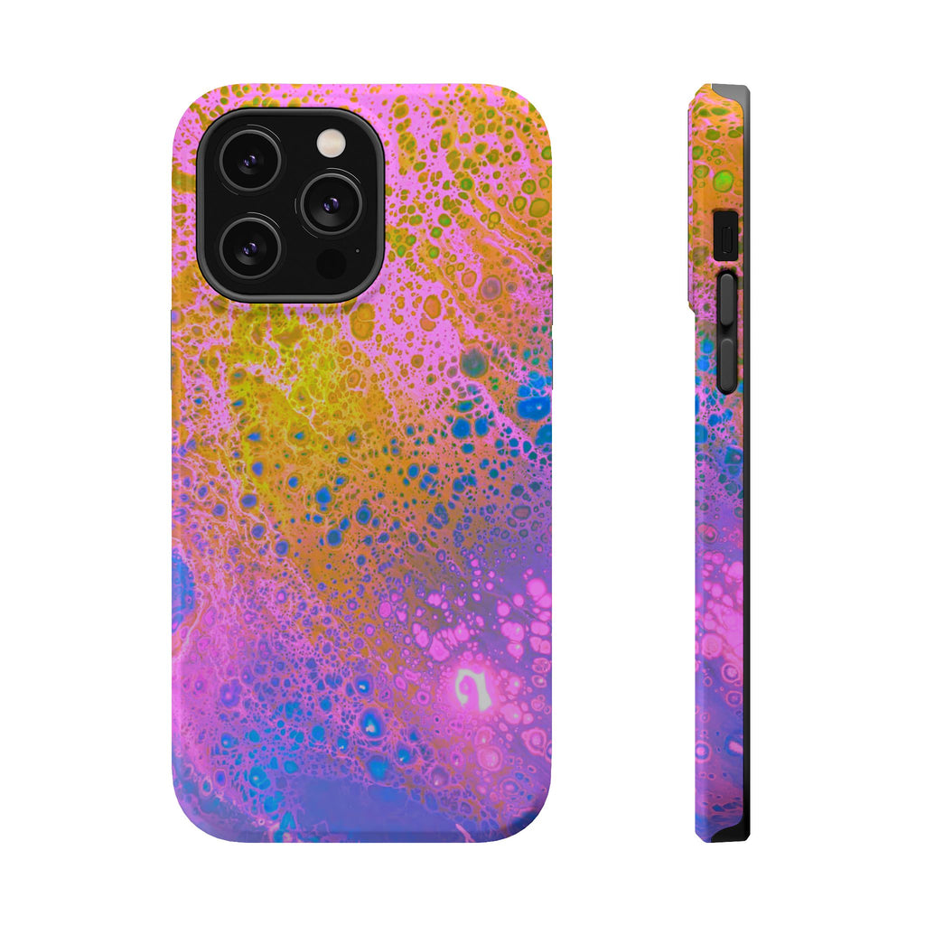 Spectral Distortion MagSafe iPhone Case – Abstract Art Design, Shockproof for iPhone 14–17 Pro & Pro Max