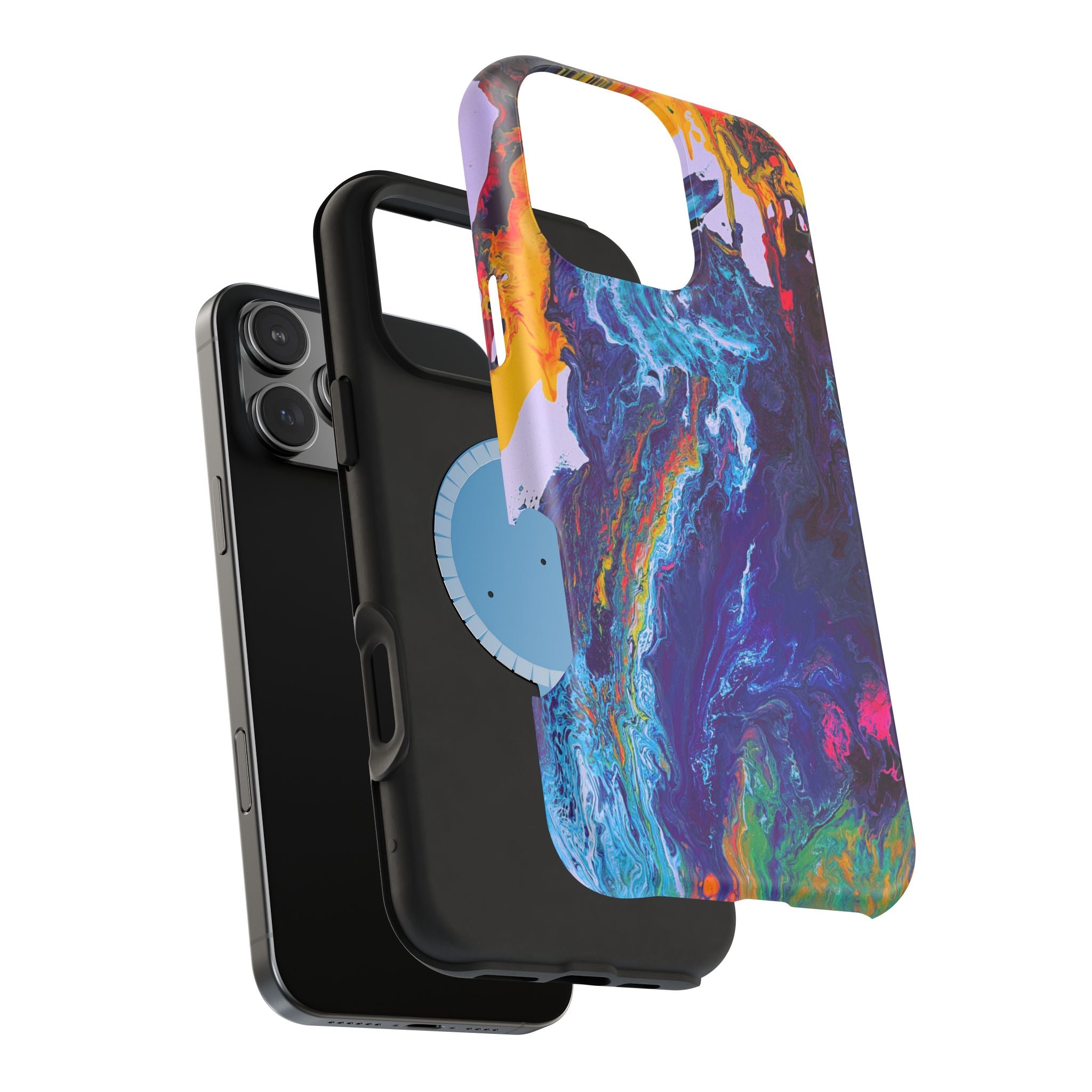Wave Distortion X MagSafe iPhone Case – Abstract Art Design, Shockproof for iPhone 14–17 Pro & Pro Max