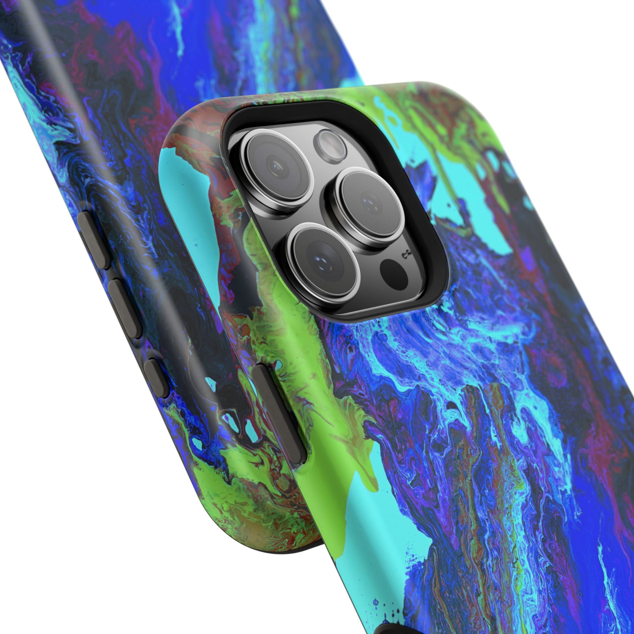 Glacial Core X MagSafe iPhone Case – Abstract Art Design, Shockproof for iPhone 14–17 Pro & Pro Max