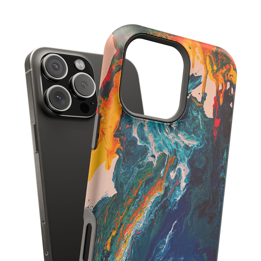 Deepcore Flow X MagSafe iPhone Case – Abstract Art Design, Shockproof for iPhone 14–17 Pro & Pro Max