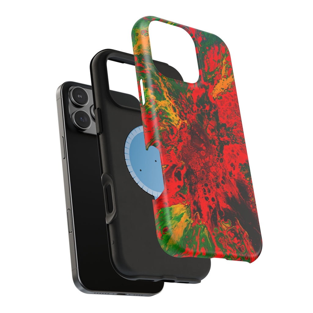 Core Meltdown MagSafe iPhone Case – Abstract Art Design, Shockproof for iPhone 14–17 Pro & Pro Max