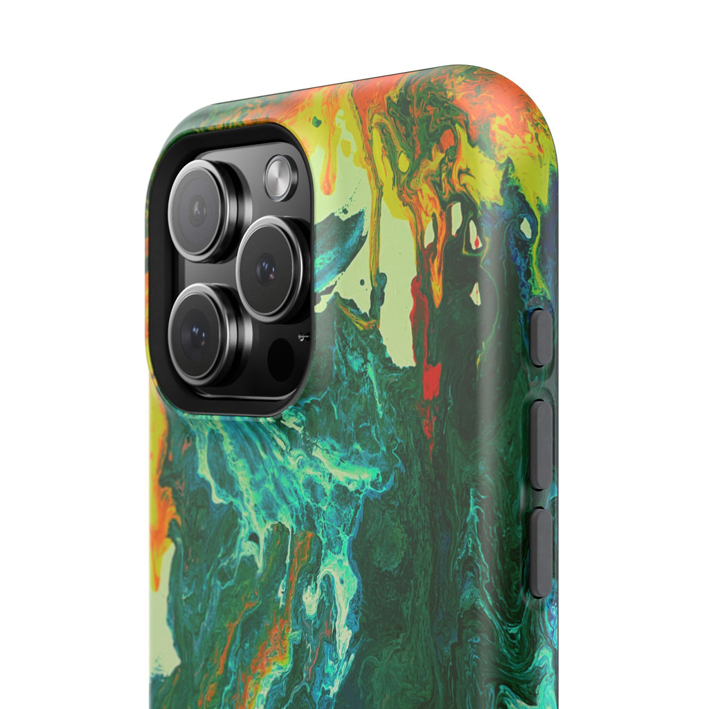 Radioactive Core X MagSafe iPhone Case – Abstract Art Design, Shockproof for iPhone 14–17 Pro & Pro Max