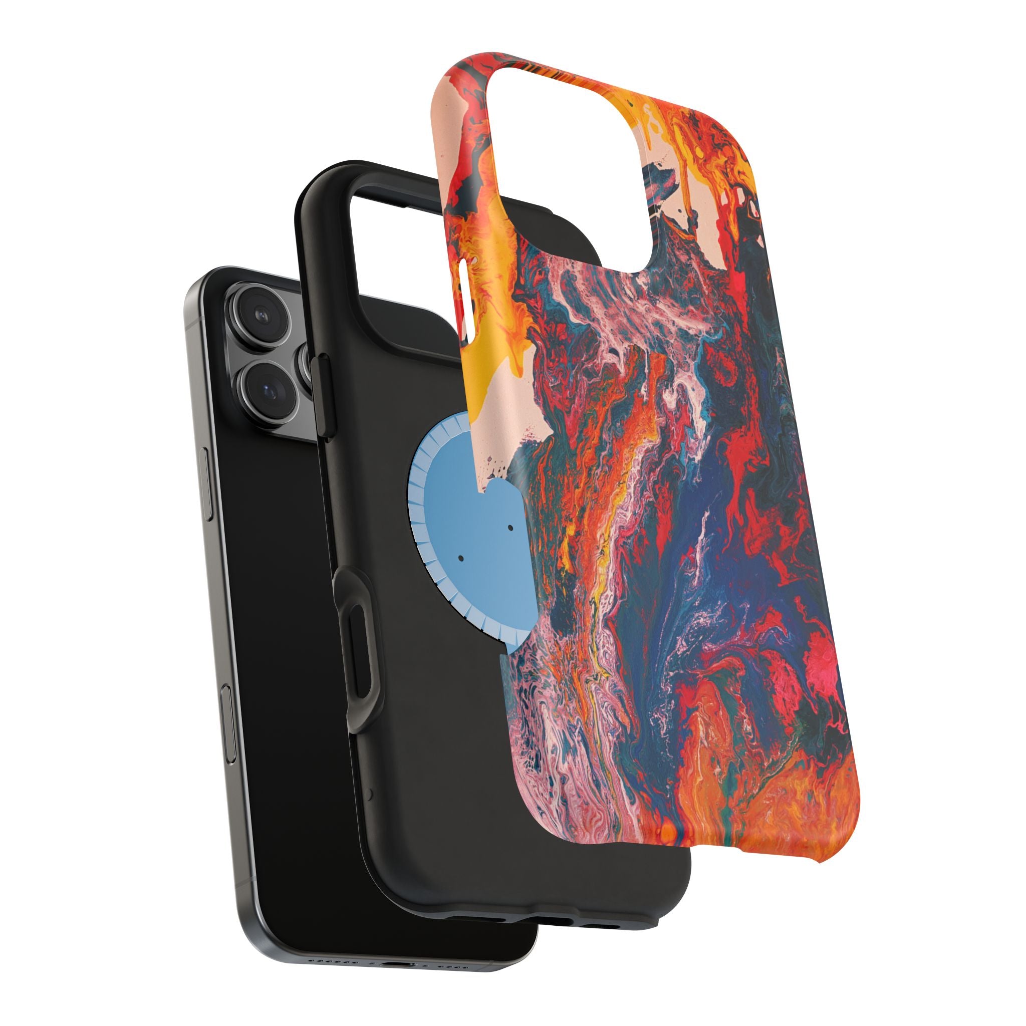 Heatcore X MagSafe iPhone Case – Abstract Art Design, Shockproof for iPhone 14–17 Pro & Pro Max