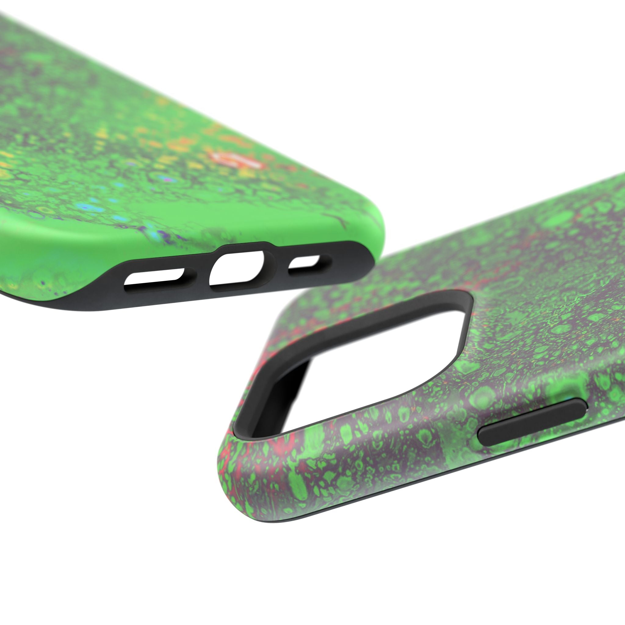 Toxic Pulse MagSafe iPhone Case – Abstract Art Design, Shockproof for iPhone 14–17 Pro & Pro Max
